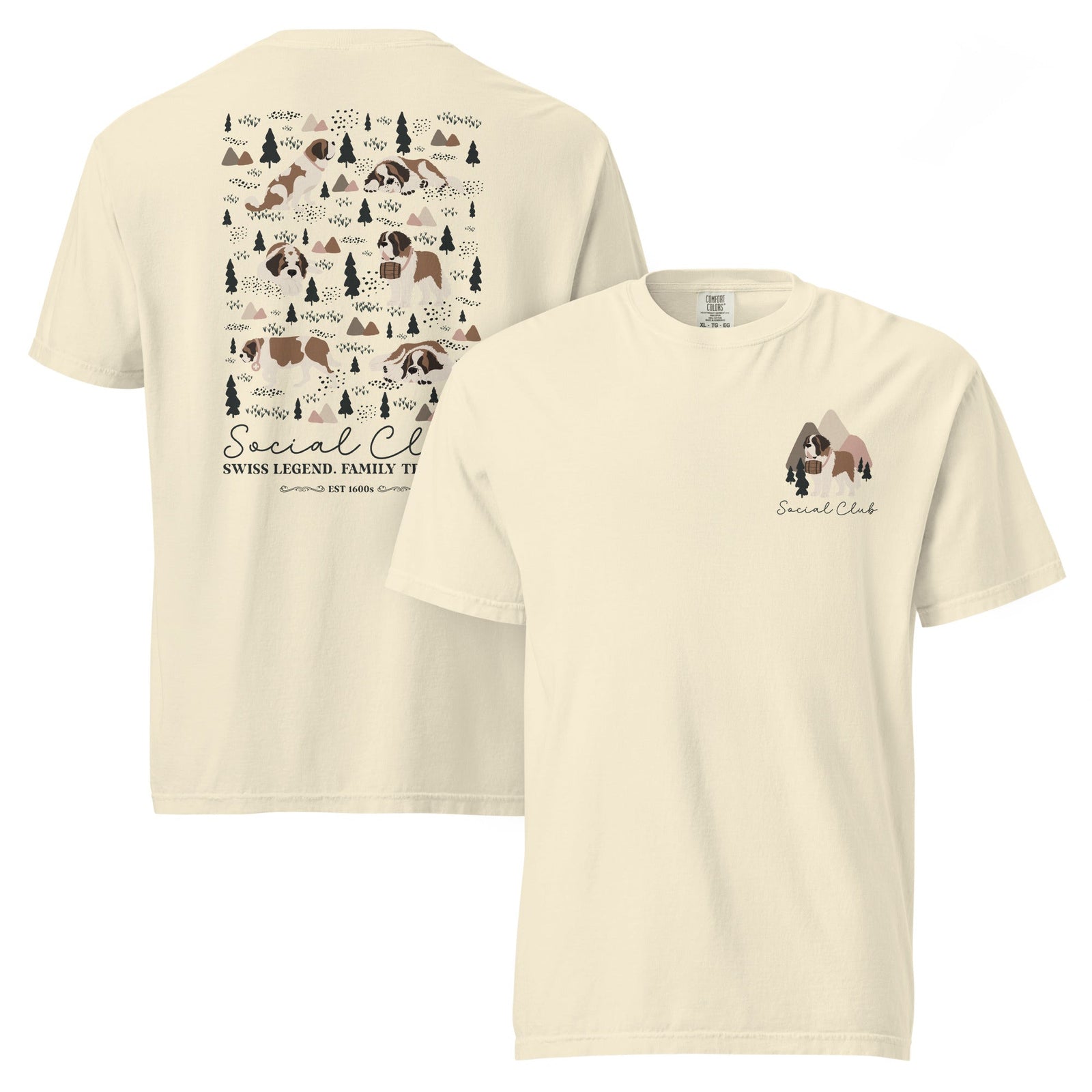 Saint Bernard Social Club Back T-Shirt - Lights - Lucy + Norman