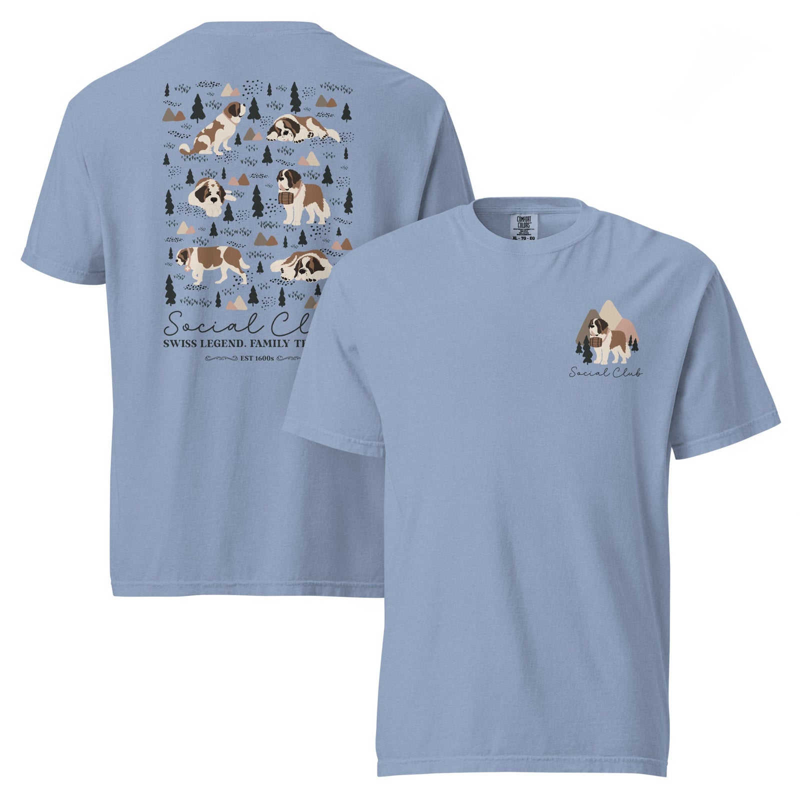 Saint Bernard Social Club Back T-Shirt - Lights - Lucy + Norman