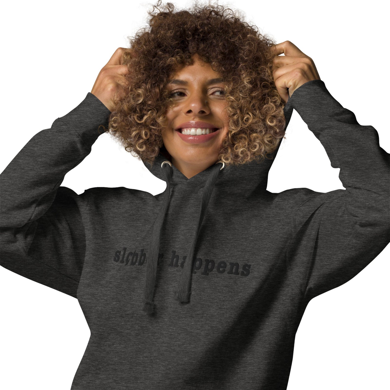 Slobber Happens Embroidered Hoodie - Lucy + Norman