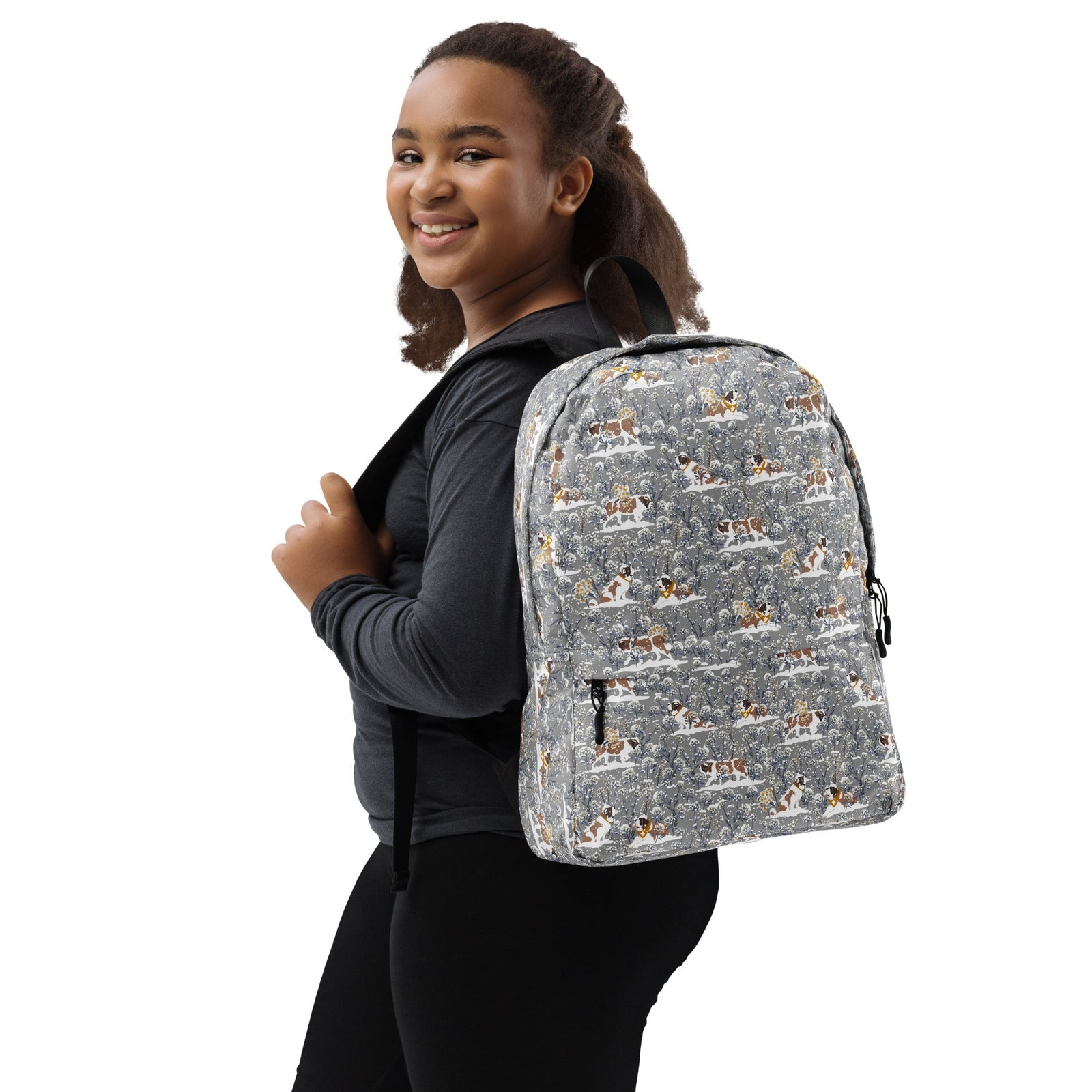 Snowflowers St Bernard Backpack - Lucy + Norman