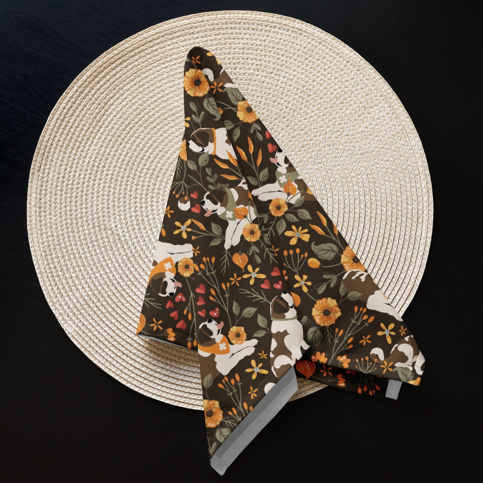 St Bernard Fall Meadow Cloth Napkin Set - Lucy + Norman