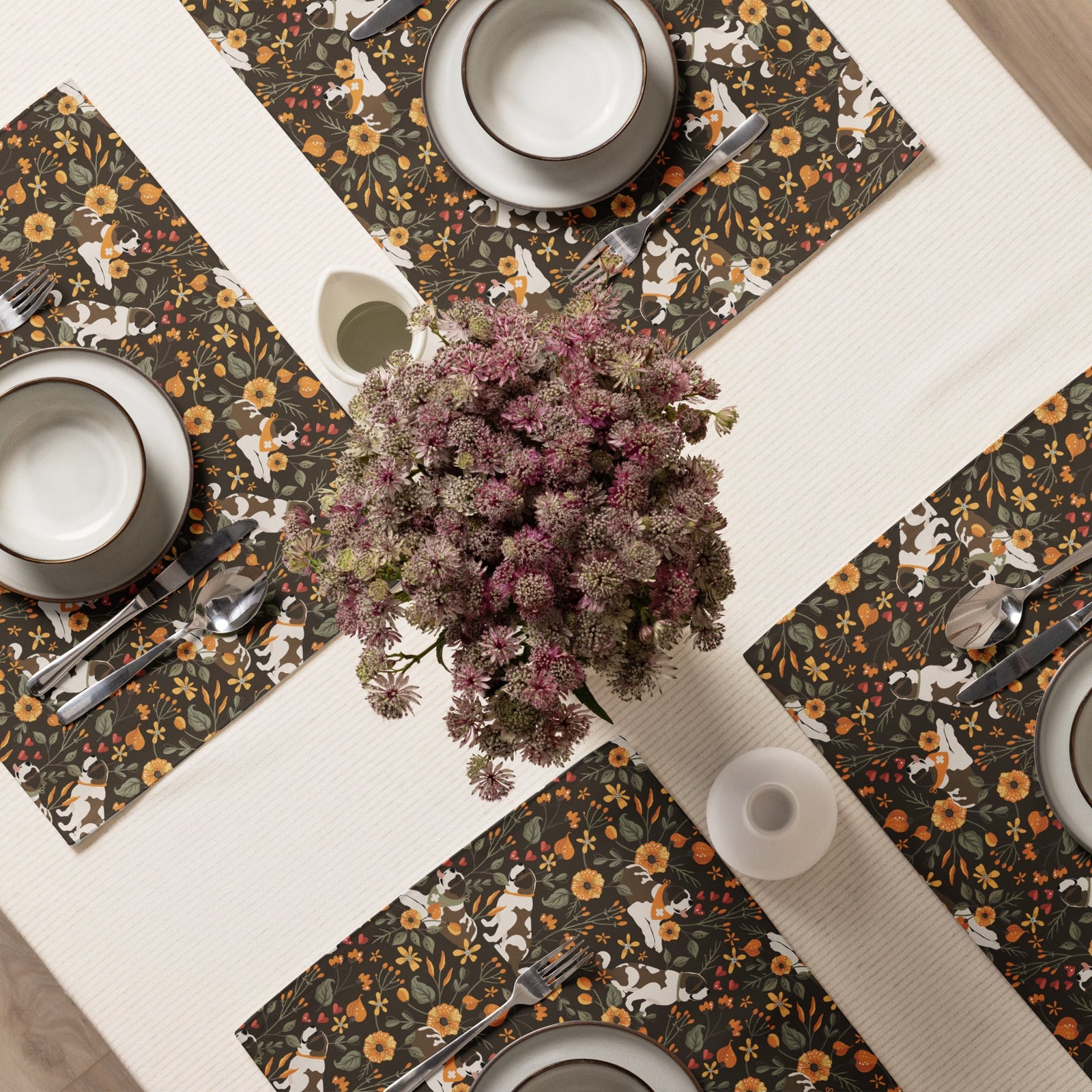 St Bernard Fall Meadow Placemat Set - Lucy + Norman