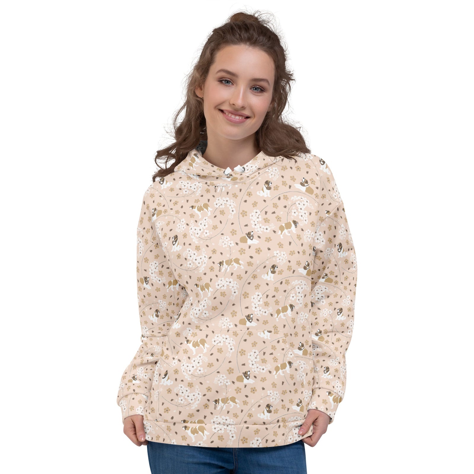 St Bernard Forget Me Not Hoodie - Lucy + Norman