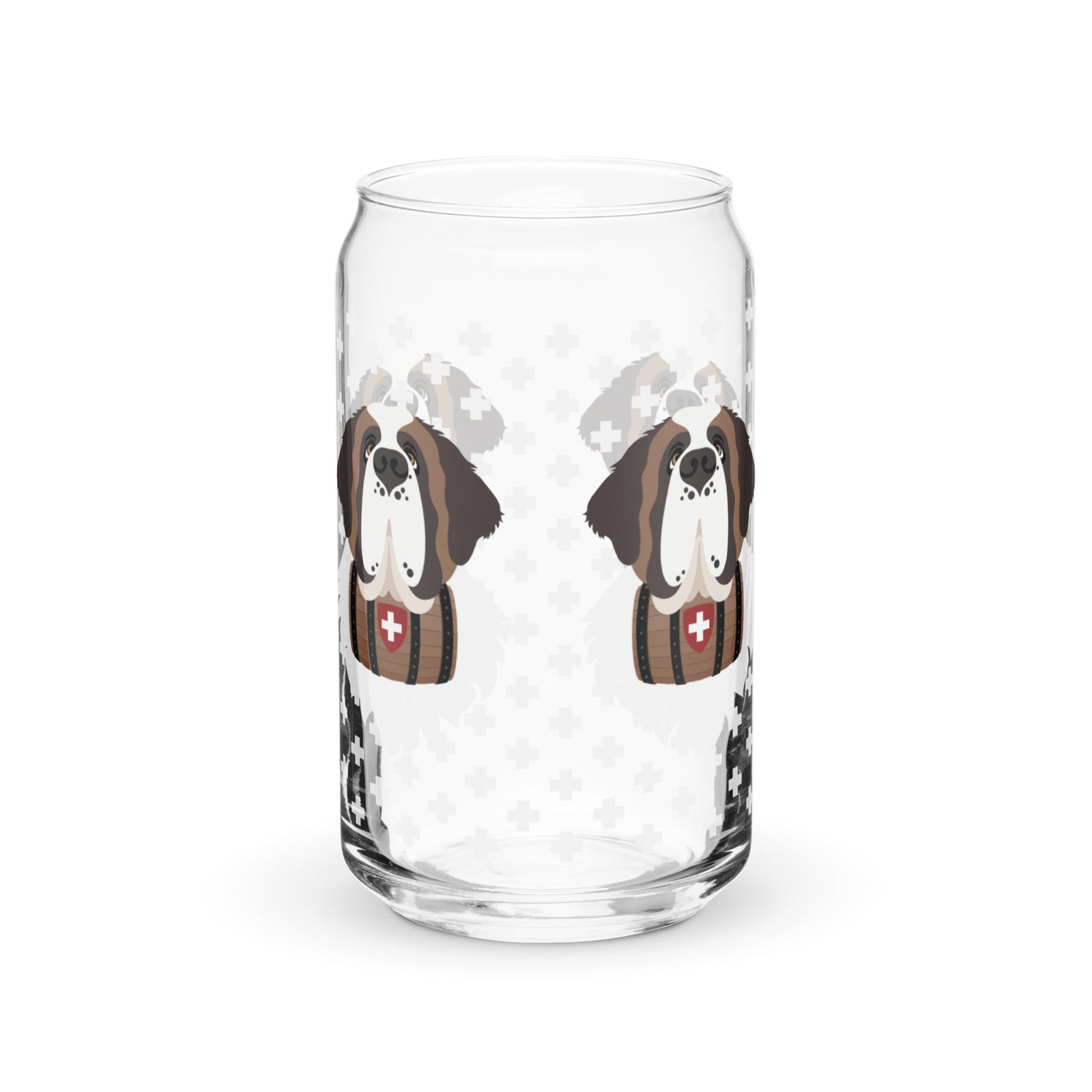 Swiss Cross Saint Bernard Can Glass - Lucy + Norman