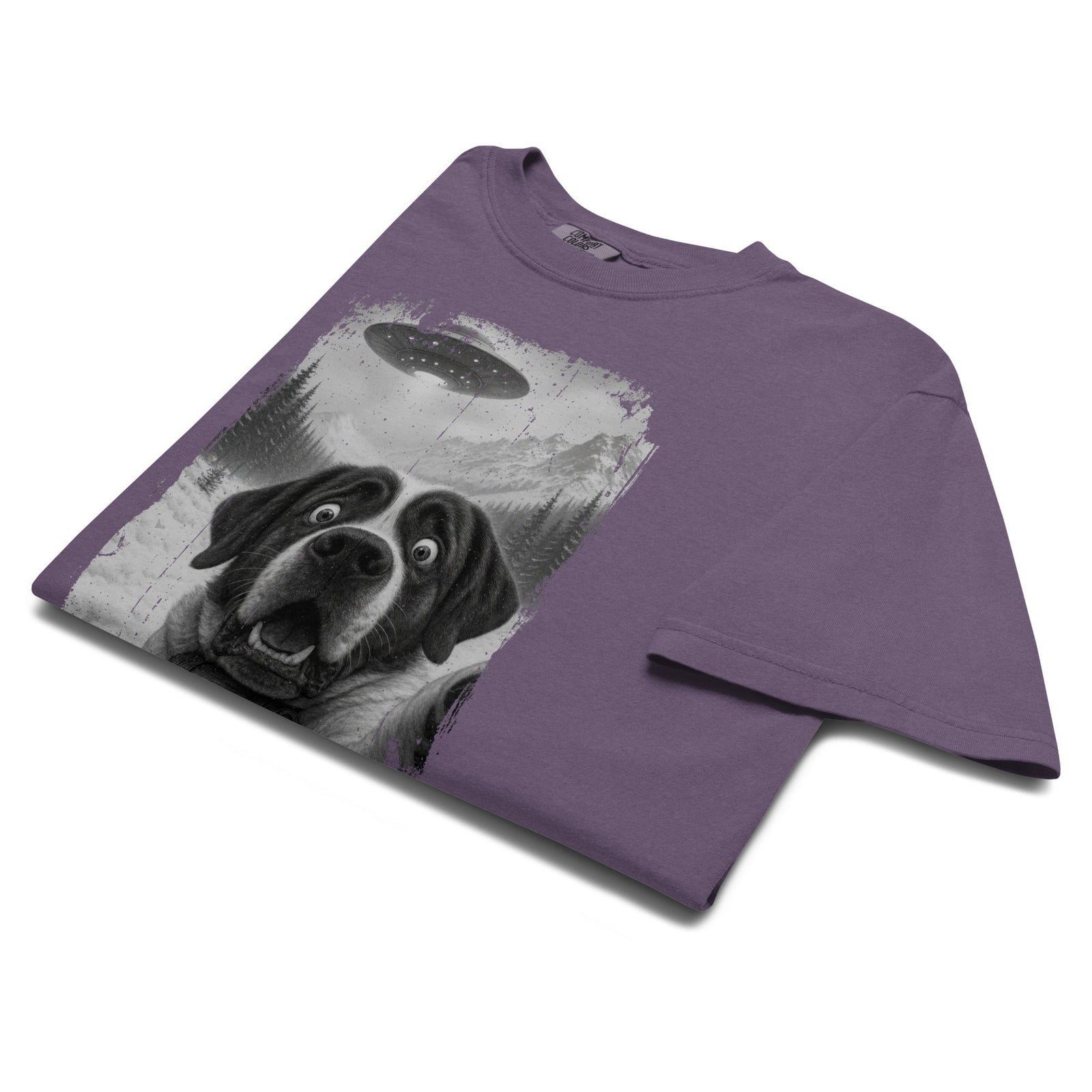 UFO Mountain Saint Bernard Selfie T-Shirt - Lucy + Norman