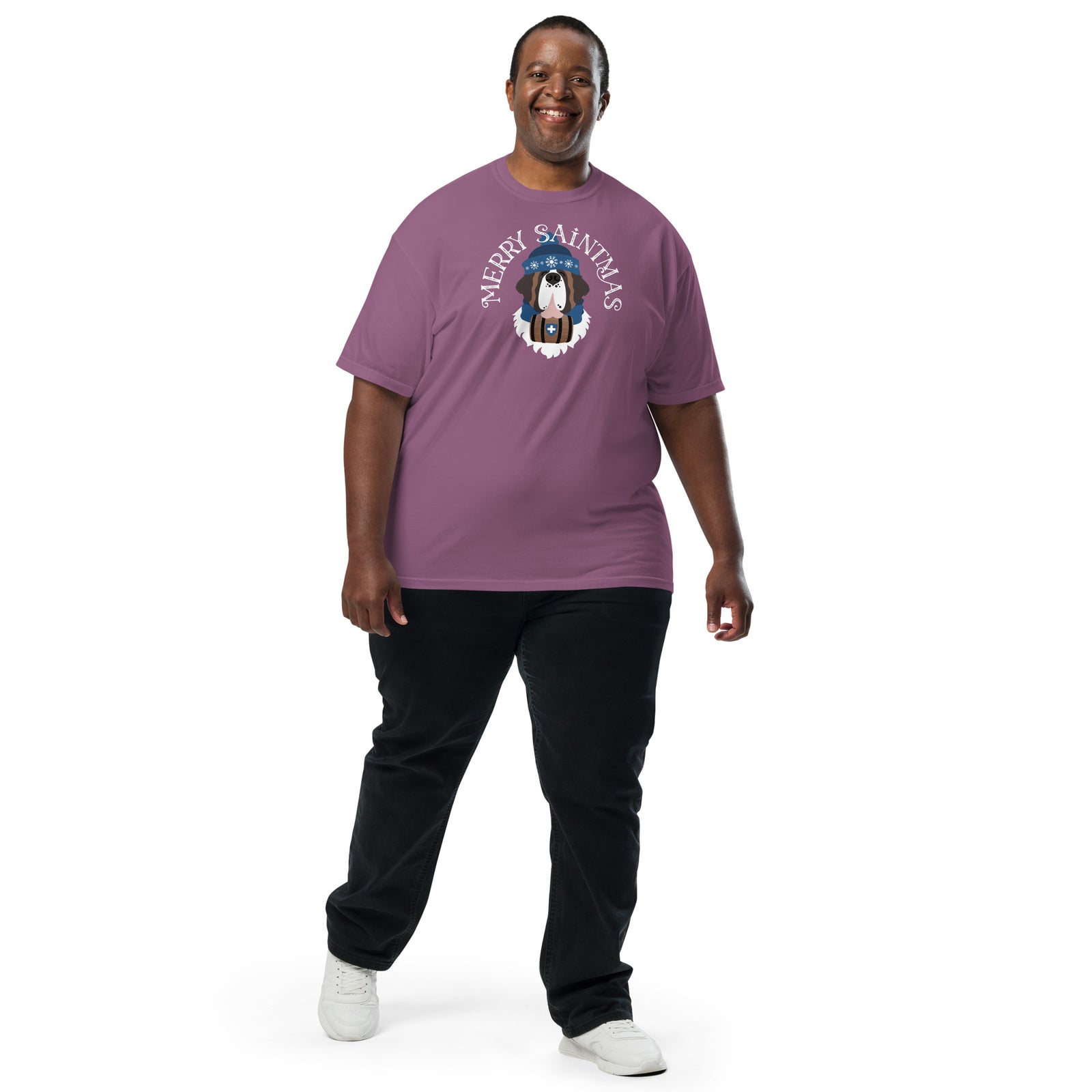 Merry Saintmas Blue Heavyweight Comfort Colors T-Shirt - Lucy + Norman