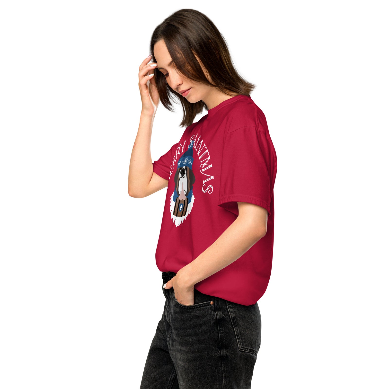 Merry Saintmas Blue Heavyweight Comfort Colors T-Shirt - Lucy + Norman