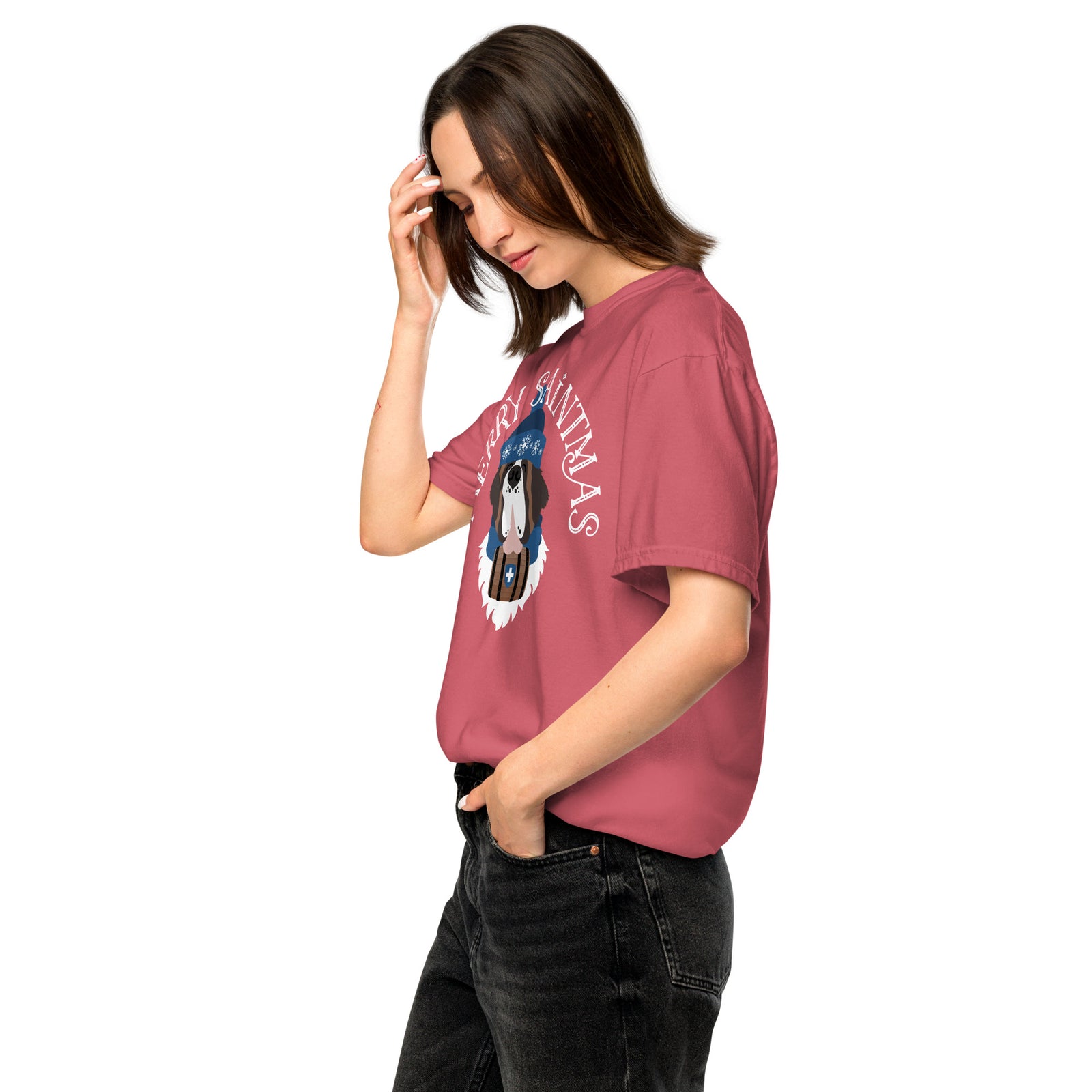 Merry Saintmas Blue Heavyweight Comfort Colors T-Shirt - Lucy + Norman