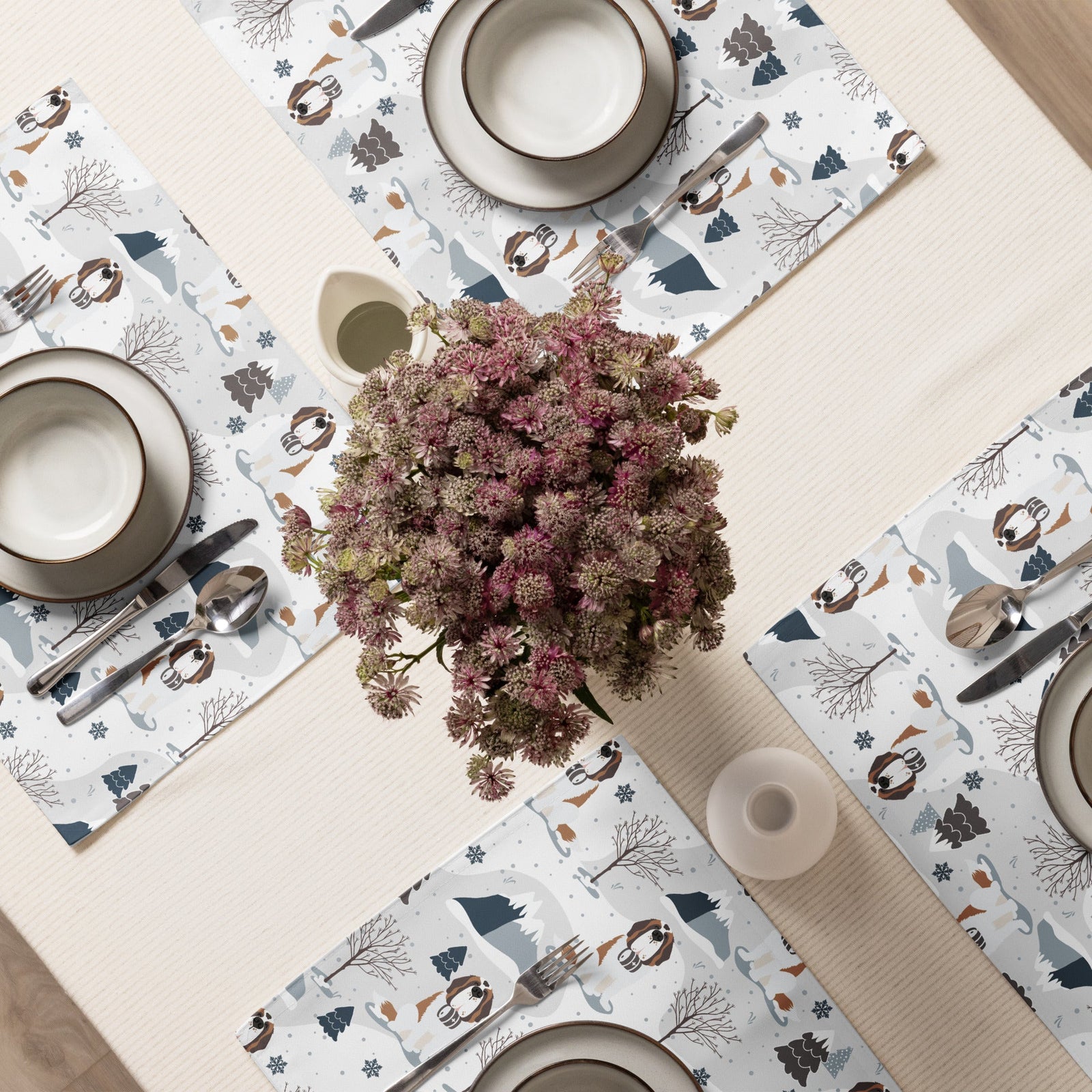 Alpine Saint Bernard Placemat Set - Lucy + Norman