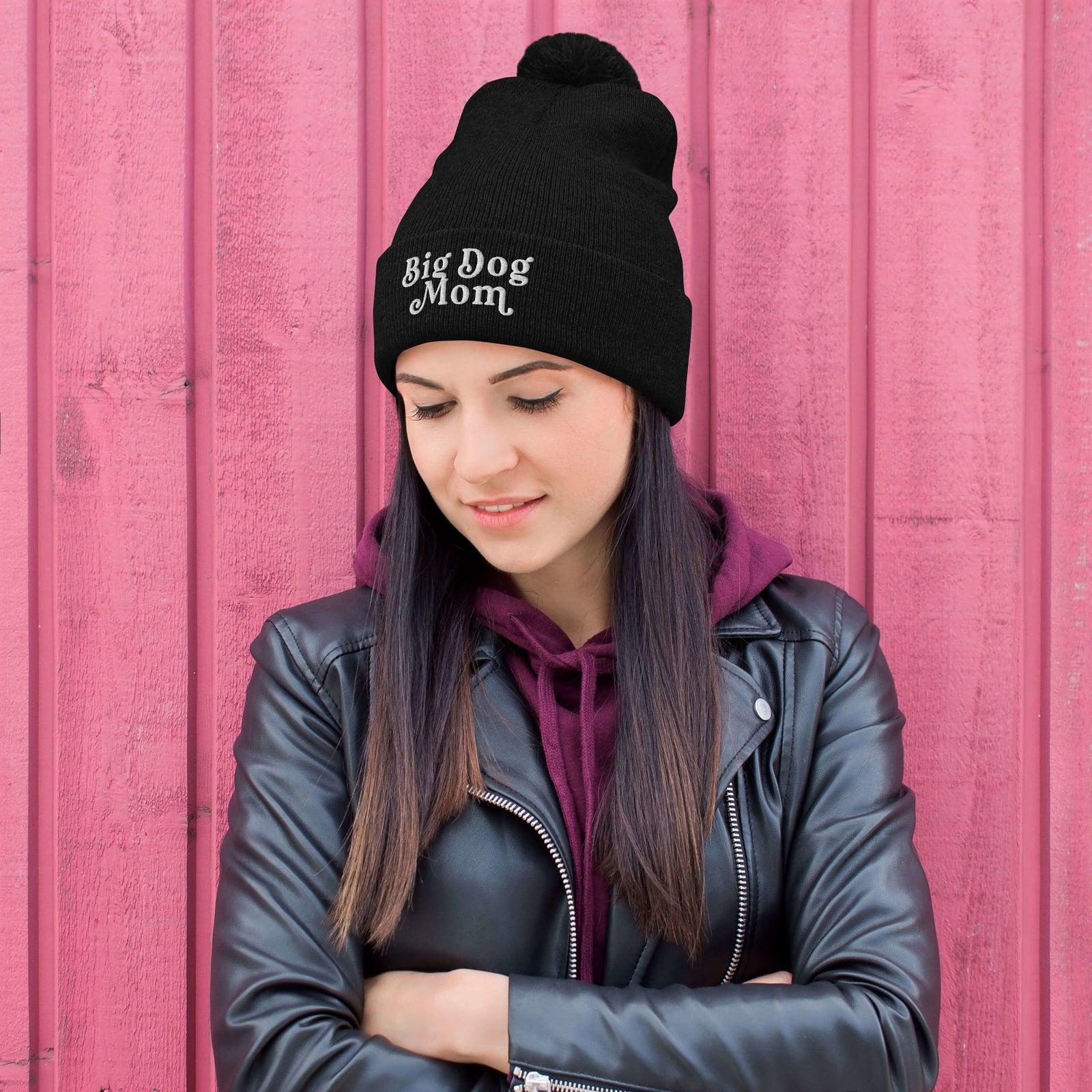 Big Dog Mom Pom-Pom Beanie - Lucy + Norman