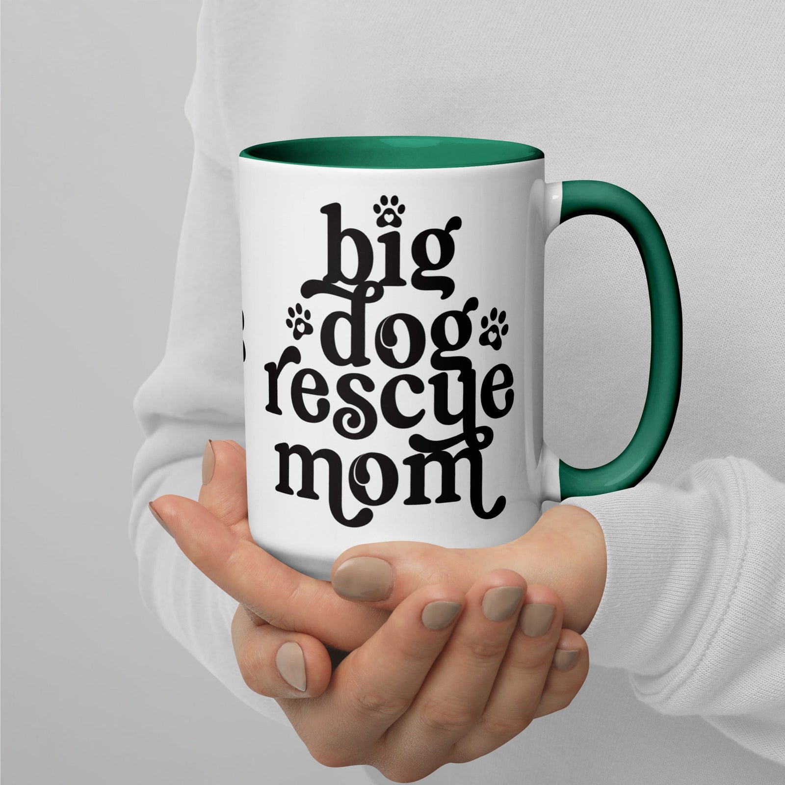 Big Dog Rescue Mom Mug with Color Inside - Lucy + Norman