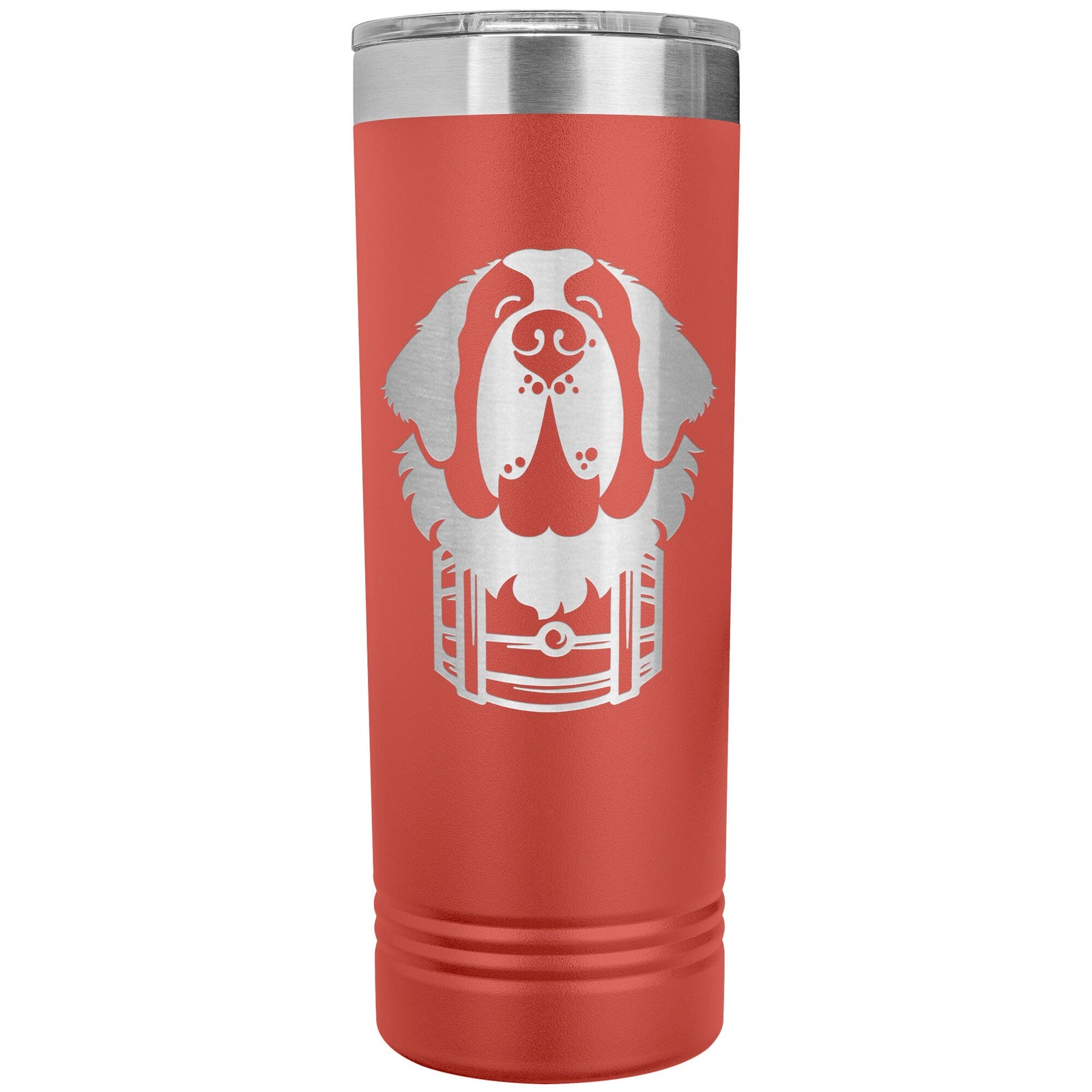 Saint Bernard Dog with Barrel Skinny Tumbler - Lucy + Norman