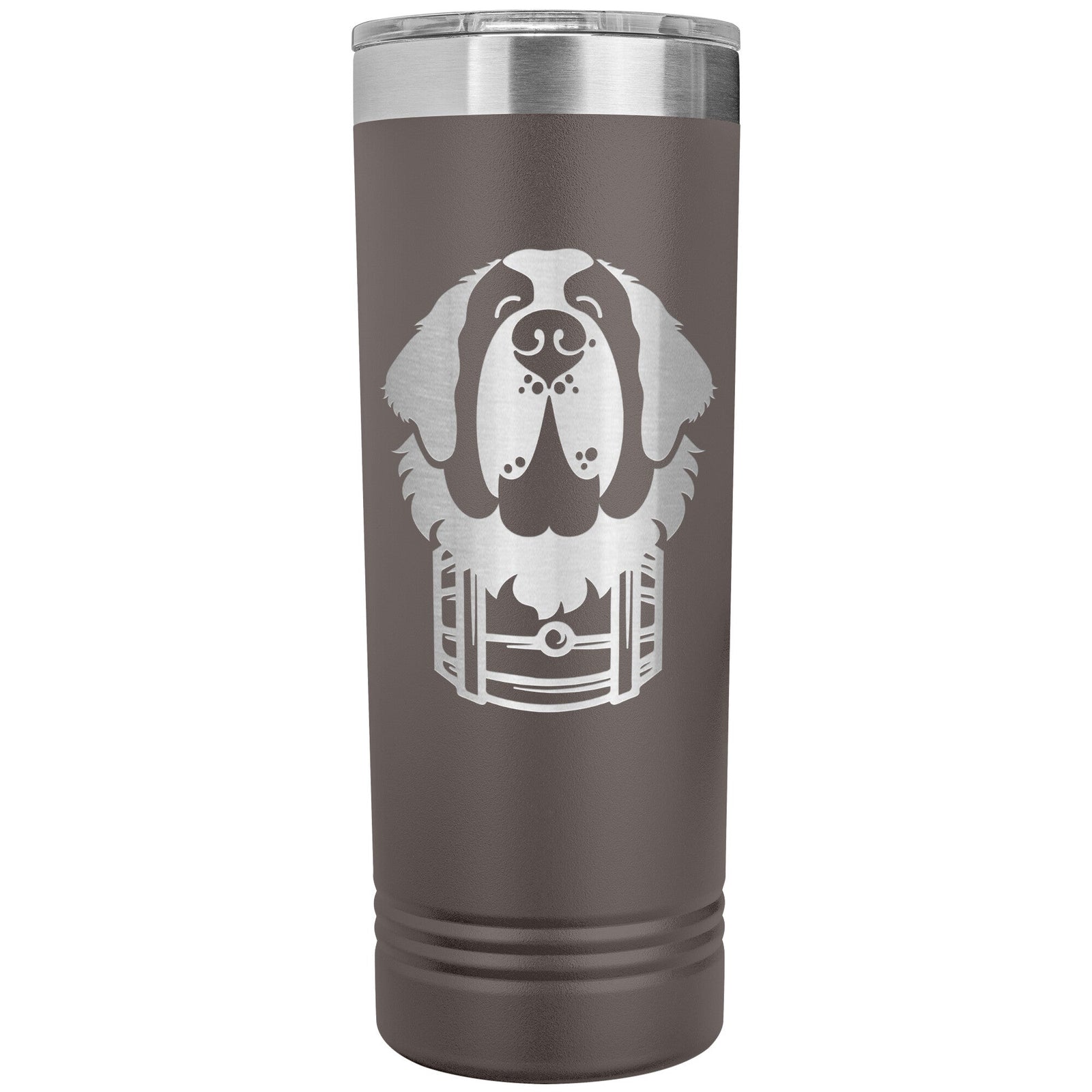 Saint Bernard Dog with Barrel Skinny Tumbler - Lucy + Norman