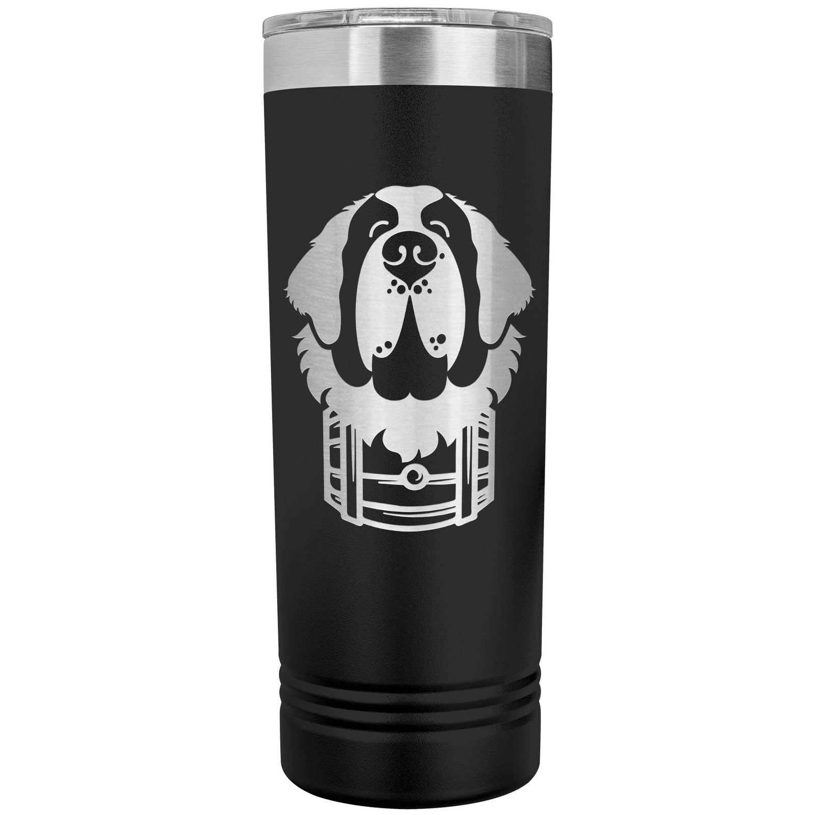 Saint Bernard Dog with Barrel Skinny Tumbler - Lucy + Norman