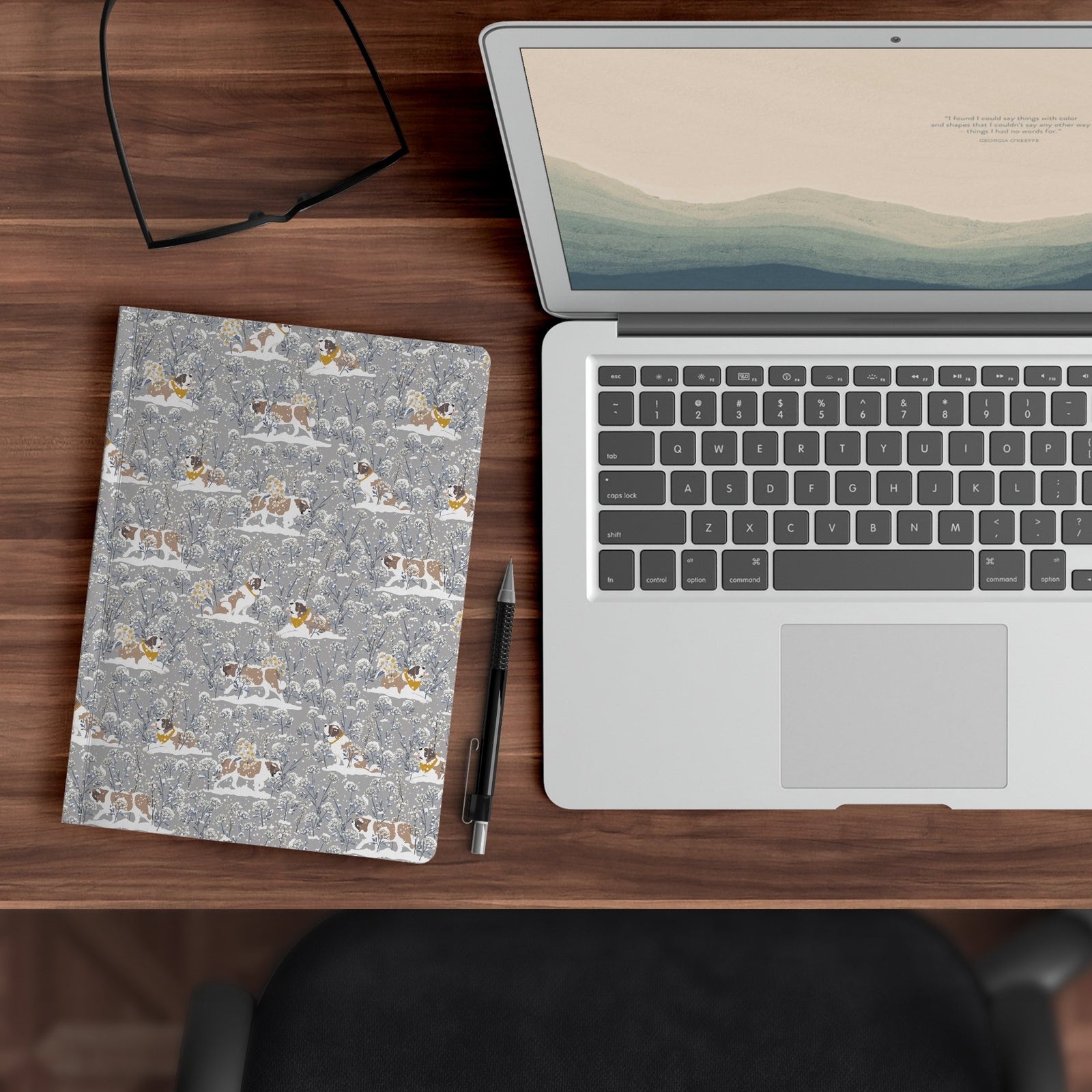 Snowflower Saint Bernard Dog Journal - Lucy + Norman