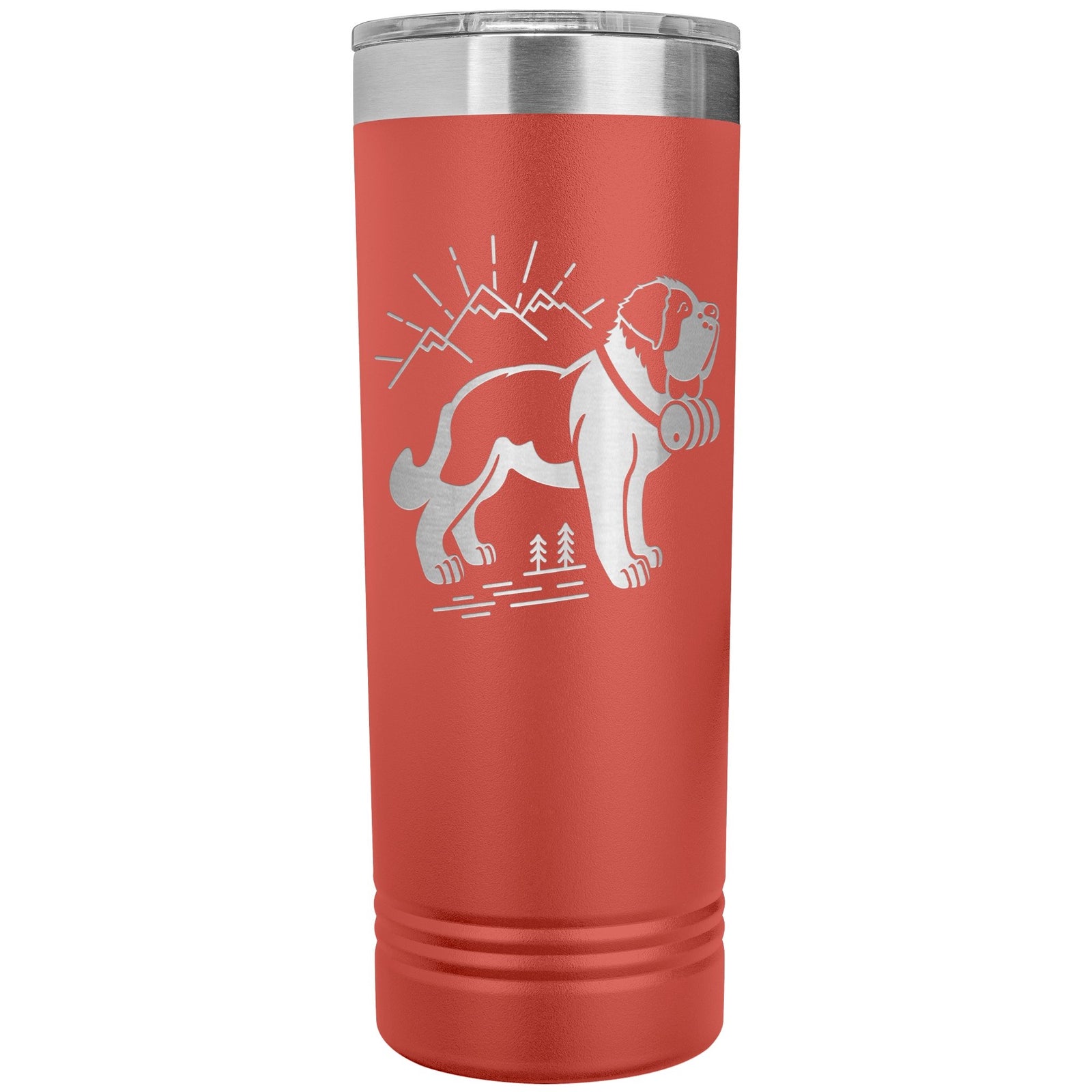 St Bernard Dog + Mountains Skinny Tumbler - Lucy + Norman