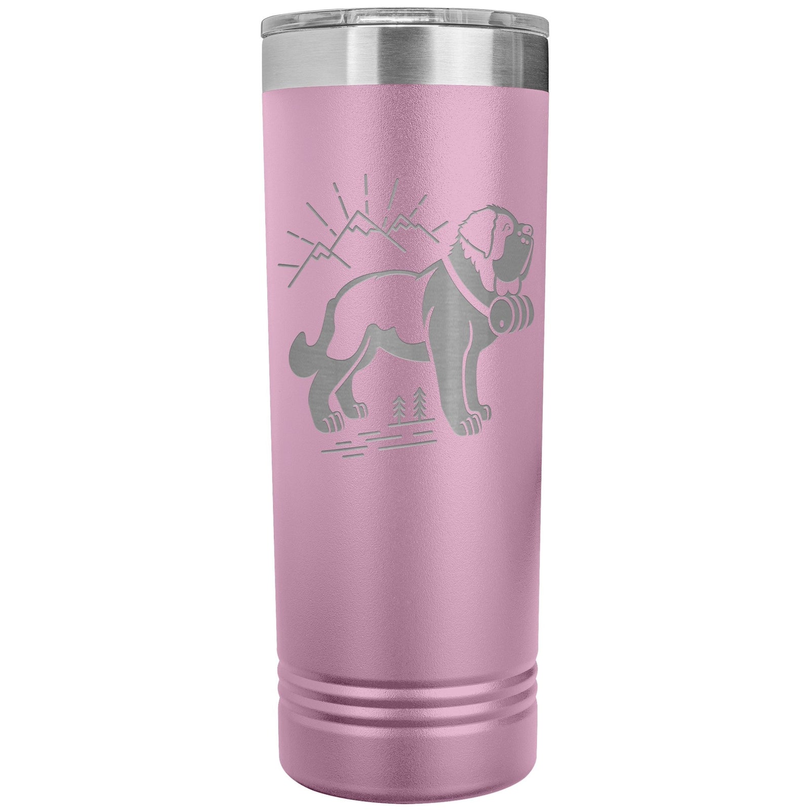 St Bernard Dog + Mountains Skinny Tumbler - Lucy + Norman