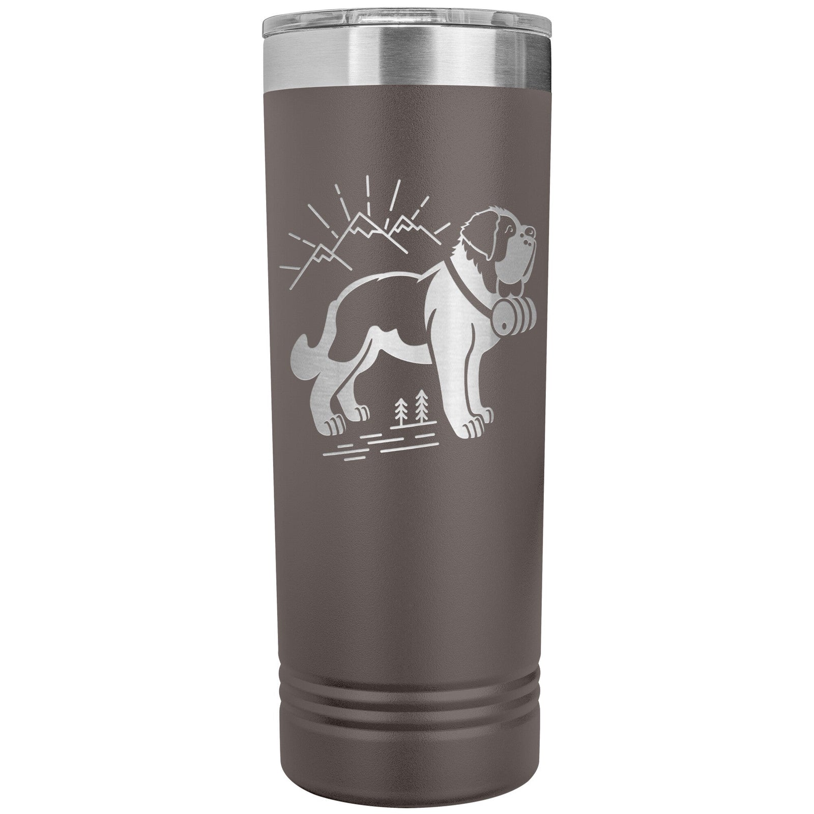 St Bernard Dog + Mountains Skinny Tumbler - Lucy + Norman
