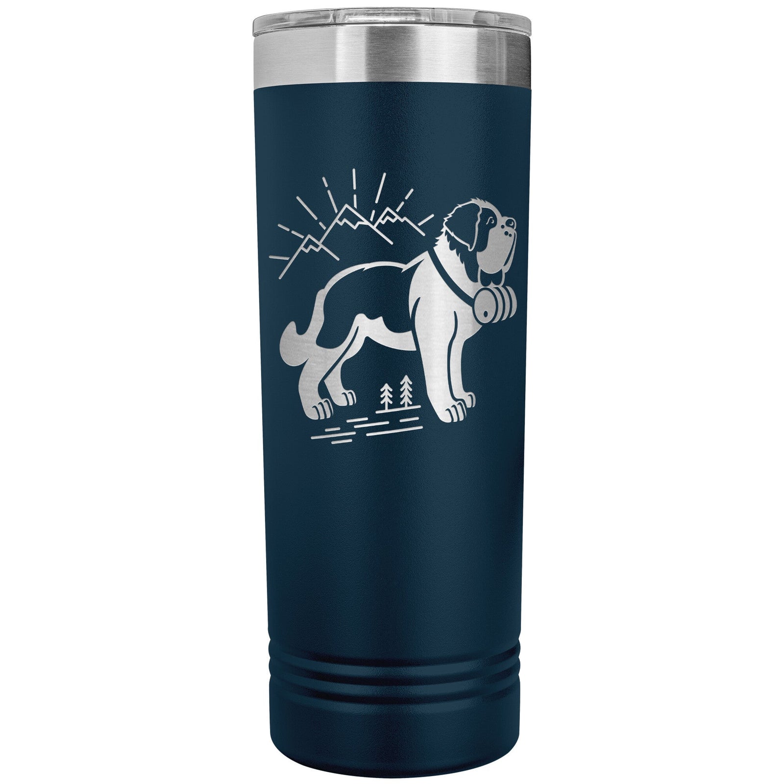 St Bernard Dog + Mountains Skinny Tumbler - Lucy + Norman