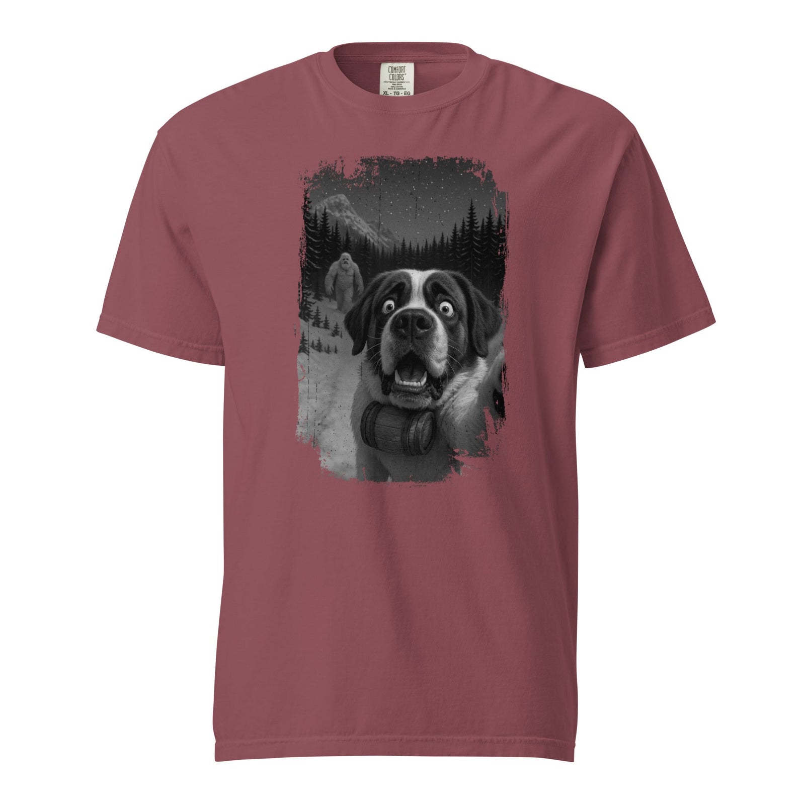 Abominable Snowman Saint Bernard Selfie T-shirt - Lucy + Norman