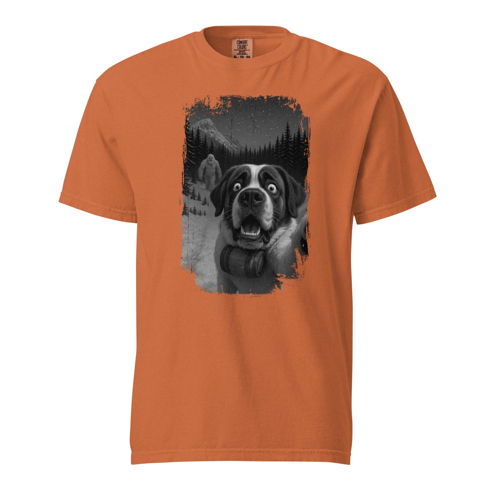Abominable Snowman Saint Bernard Selfie T-shirt - Lucy + Norman