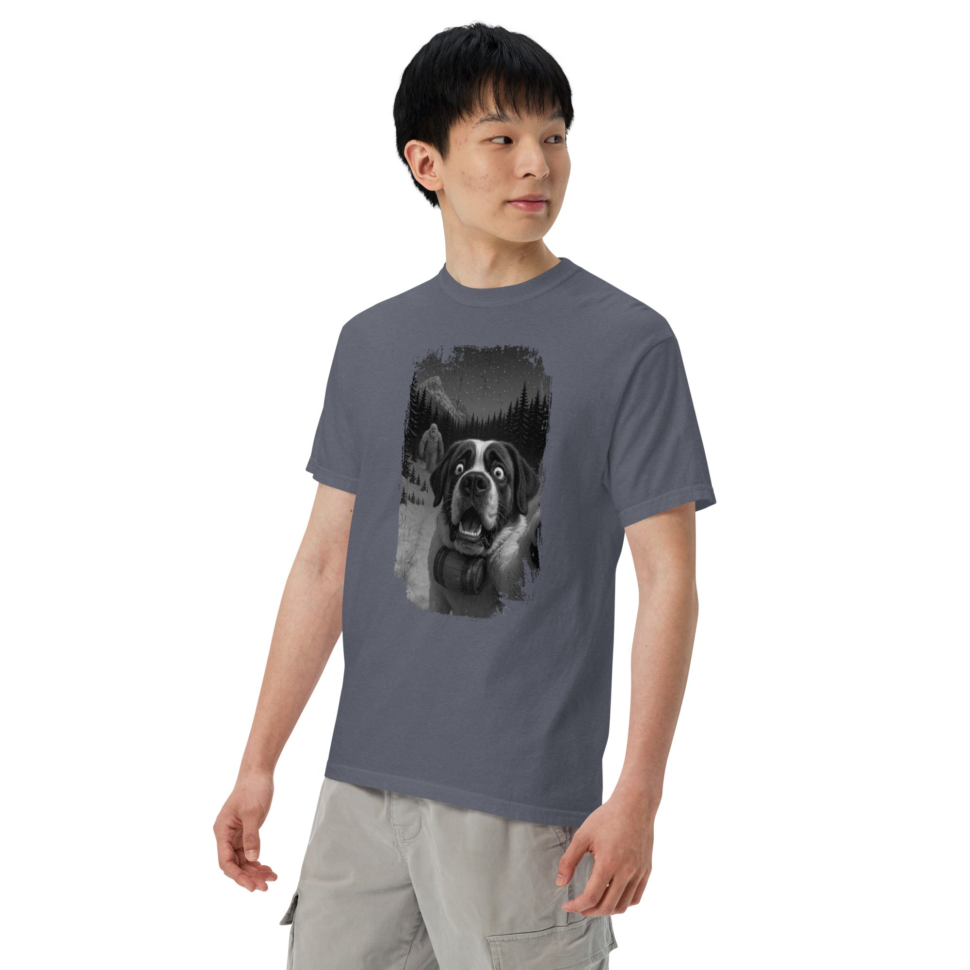 Abominable Snowman Saint Bernard Selfie T-shirt - Lucy + Norman