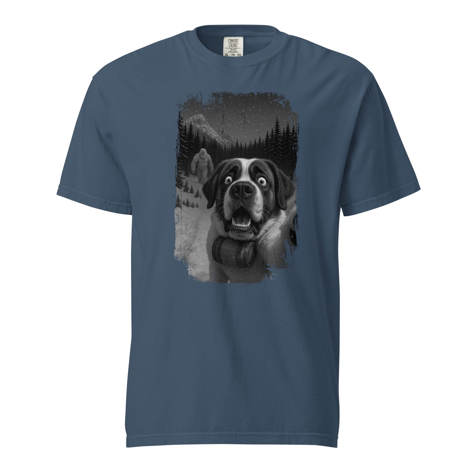 Abominable Snowman Saint Bernard Selfie T-shirt - Lucy + Norman