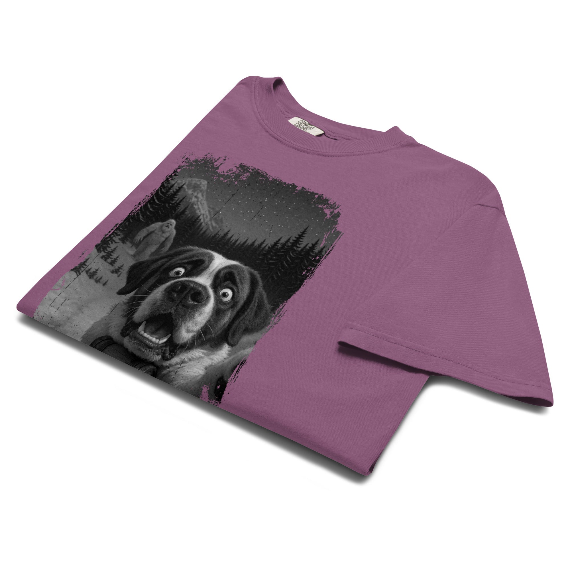 Abominable Snowman Saint Bernard Selfie T-shirt - Lucy + Norman