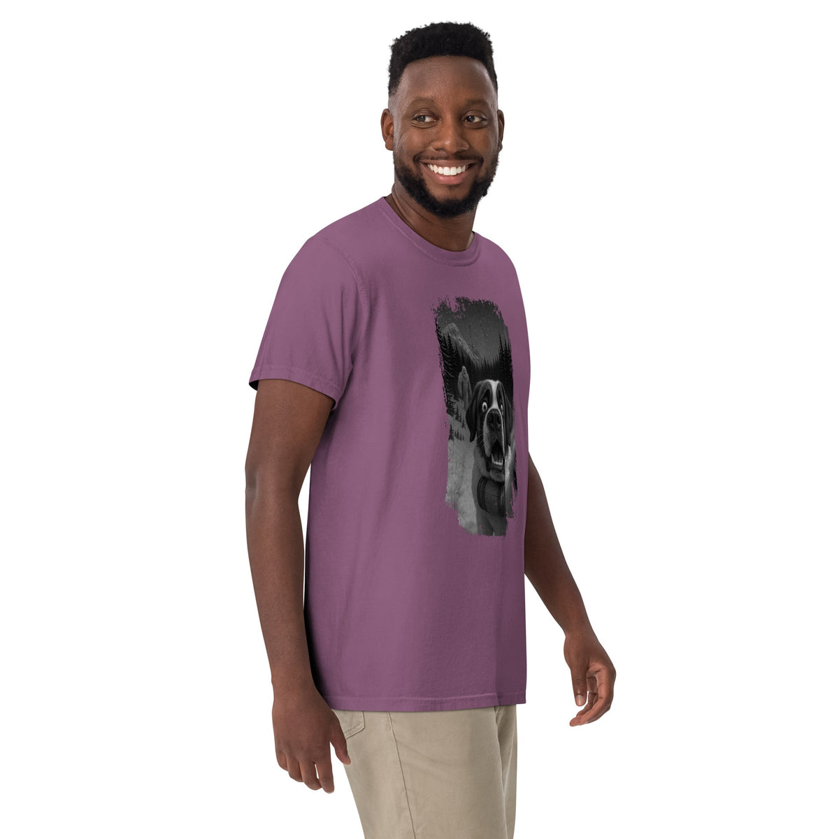 Abominable Snowman Saint Bernard Selfie T-shirt - Lucy + Norman