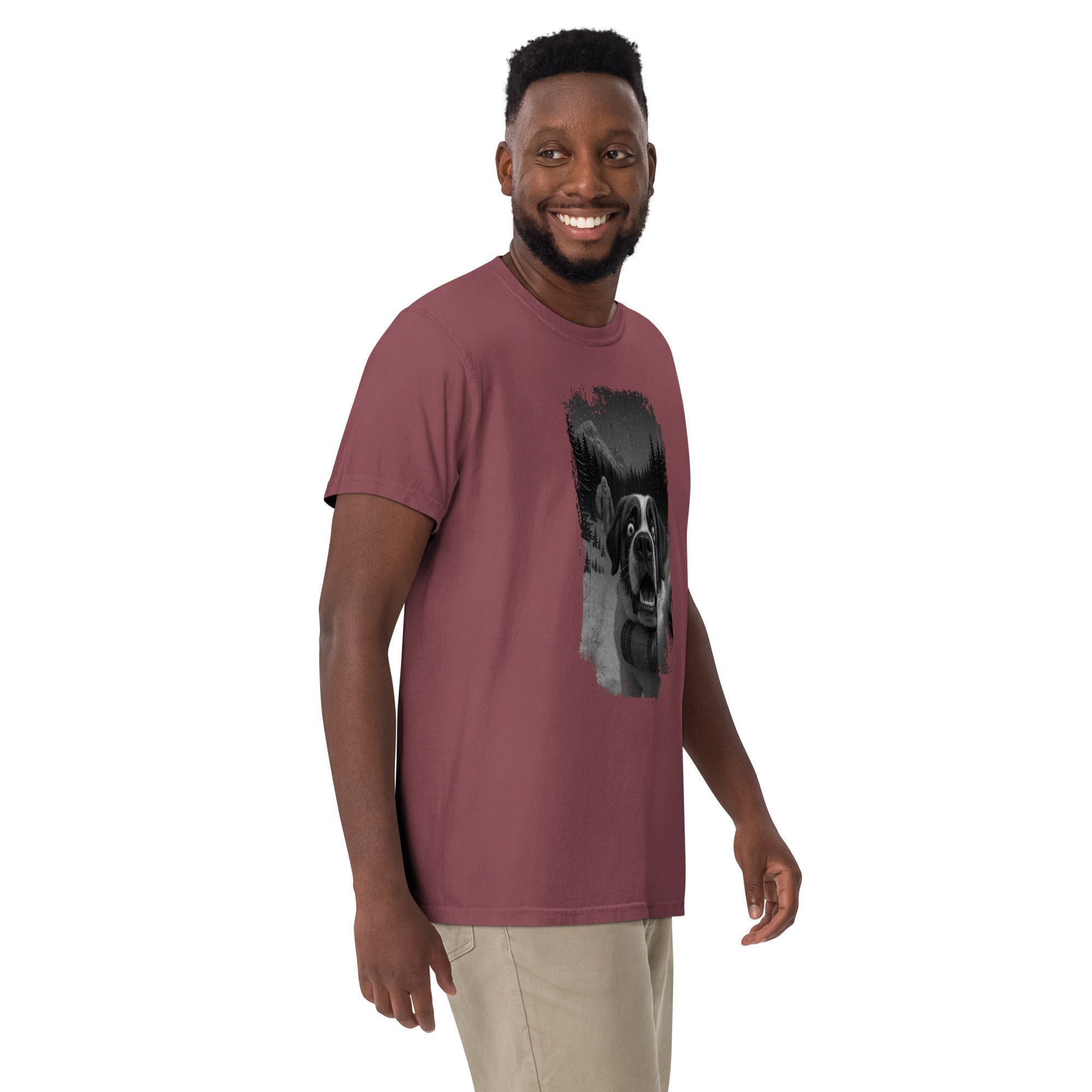 Abominable Snowman Saint Bernard Selfie T-shirt - Lucy + Norman