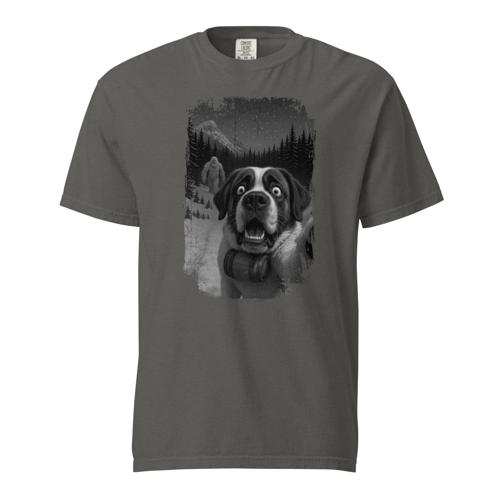 Abominable Snowman Saint Bernard Selfie T-shirt - Lucy + Norman