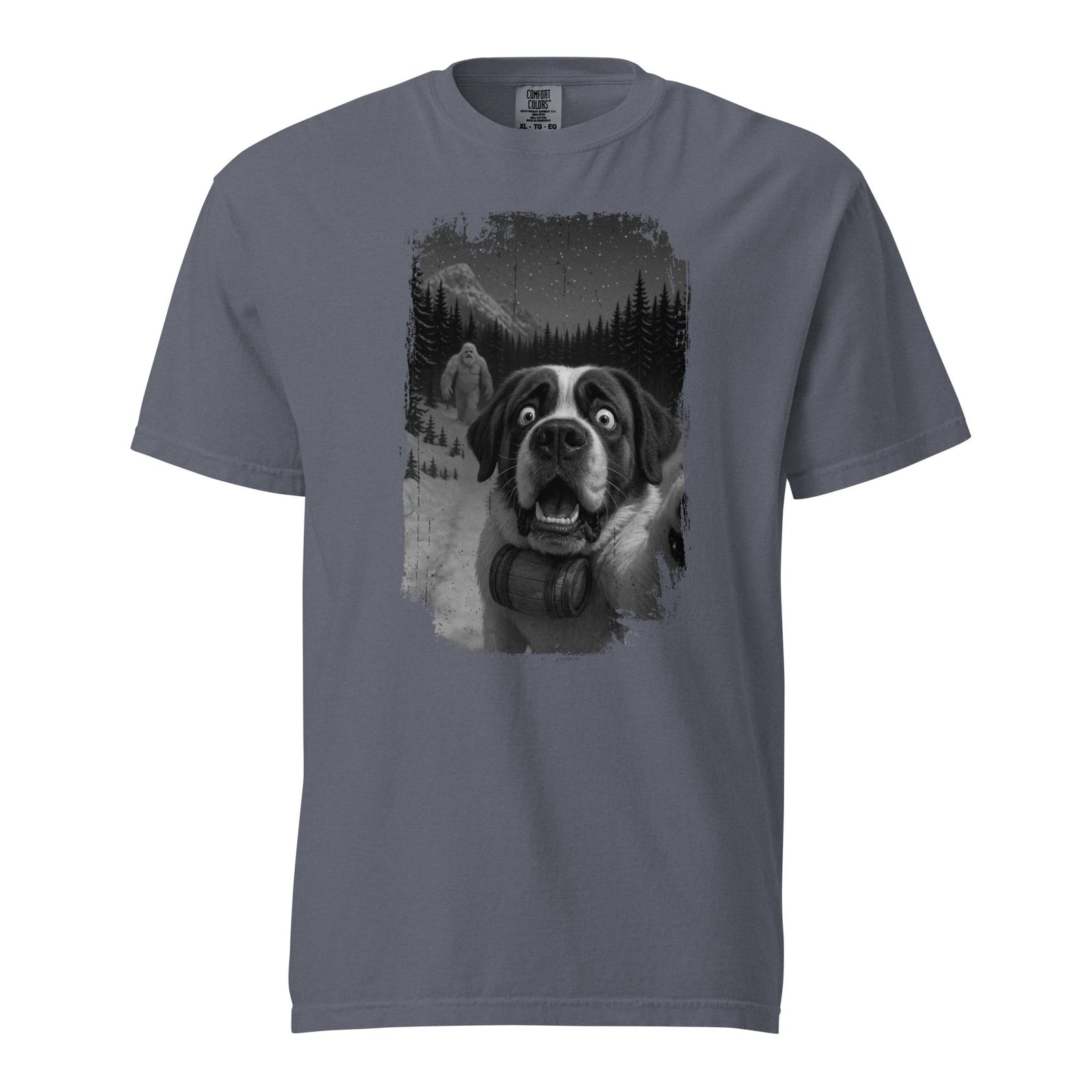 Abominable Snowman Saint Bernard Selfie T-shirt - Lucy + Norman