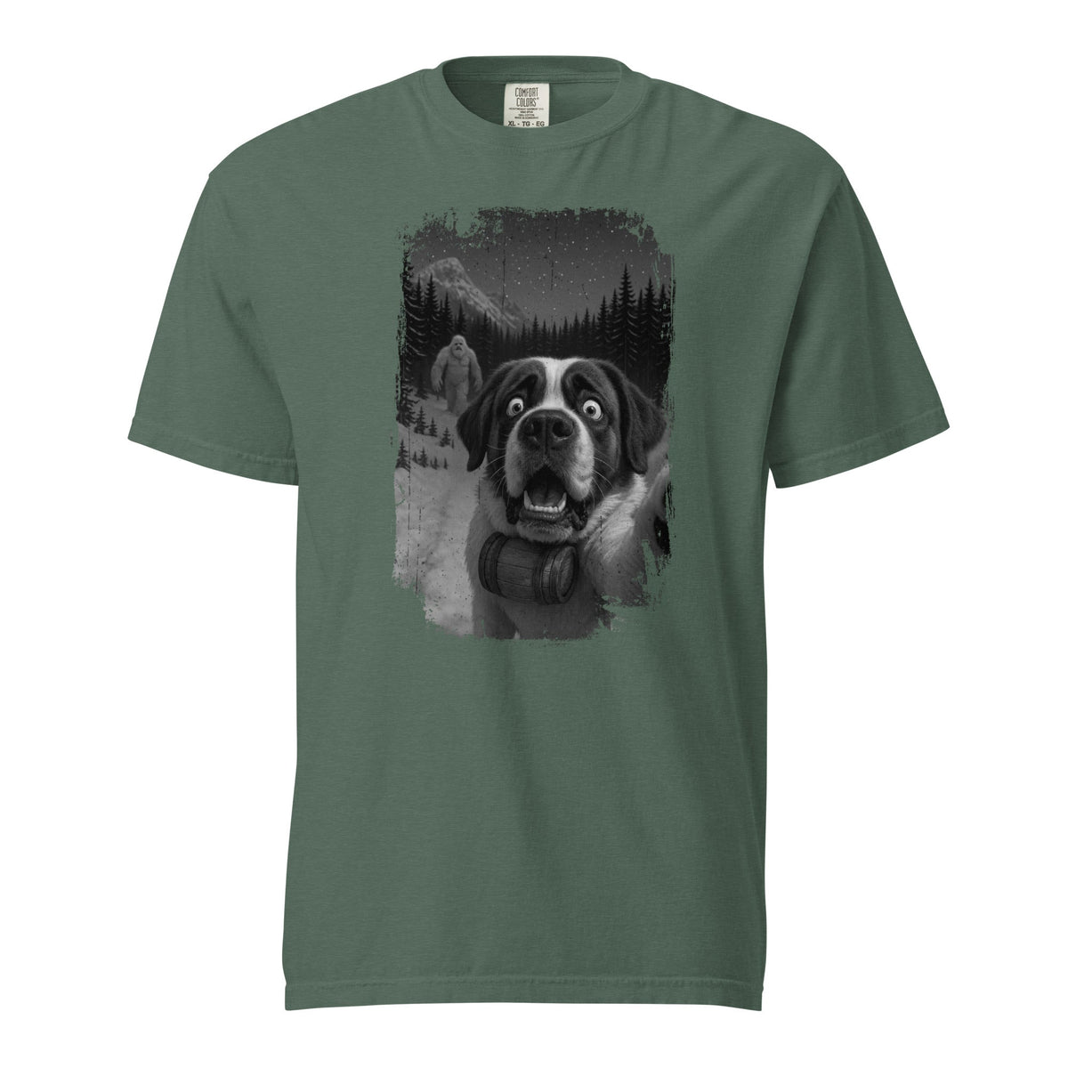 Abominable Snowman Saint Bernard Selfie T-shirt - Lucy + Norman