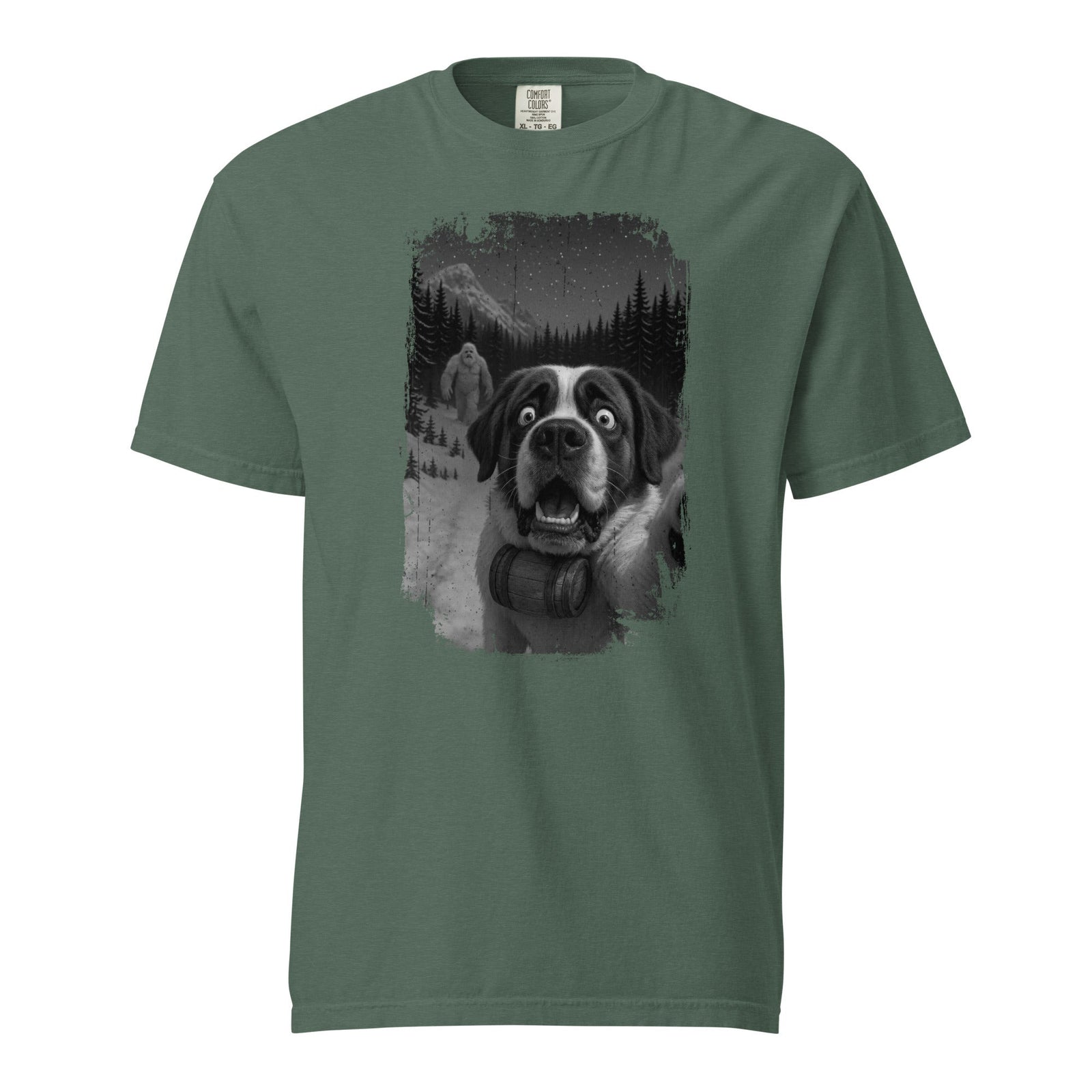 Abominable Snowman Saint Bernard Selfie T-shirt - Lucy + Norman