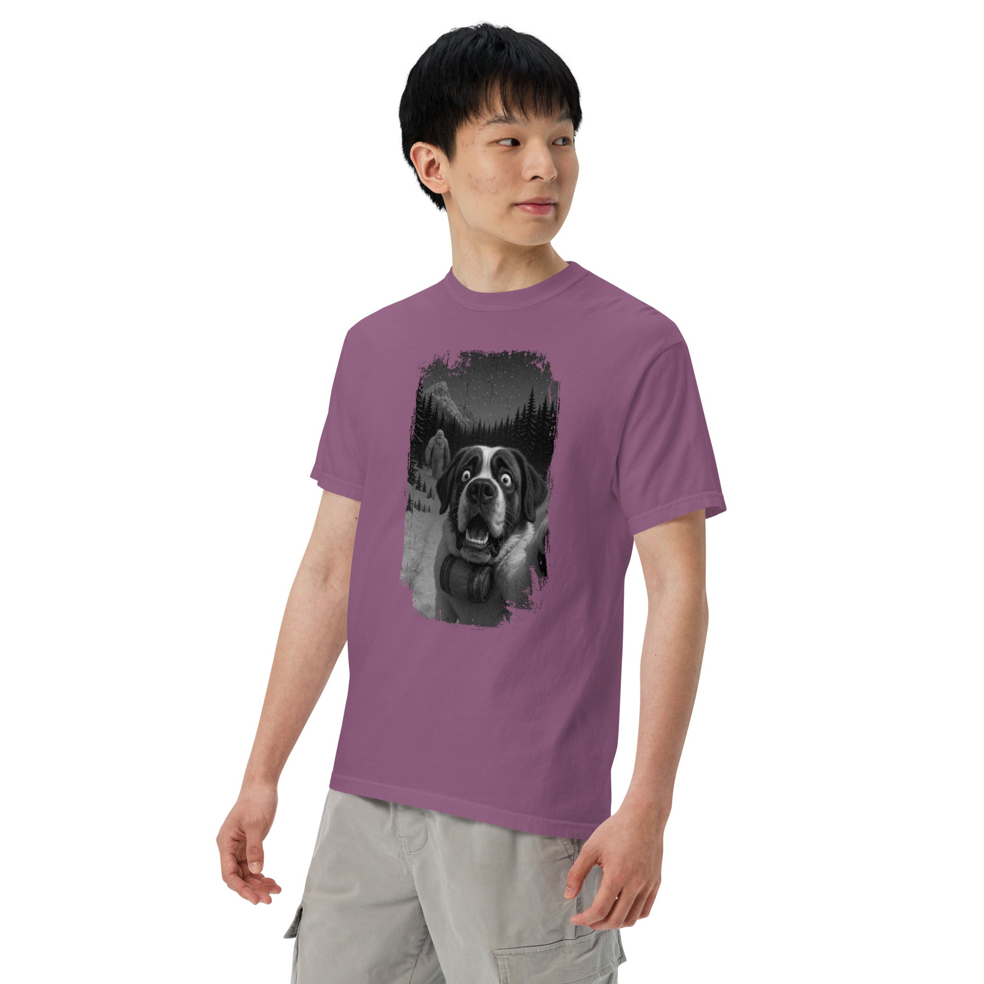 Abominable Snowman Saint Bernard Selfie T-shirt - Lucy + Norman
