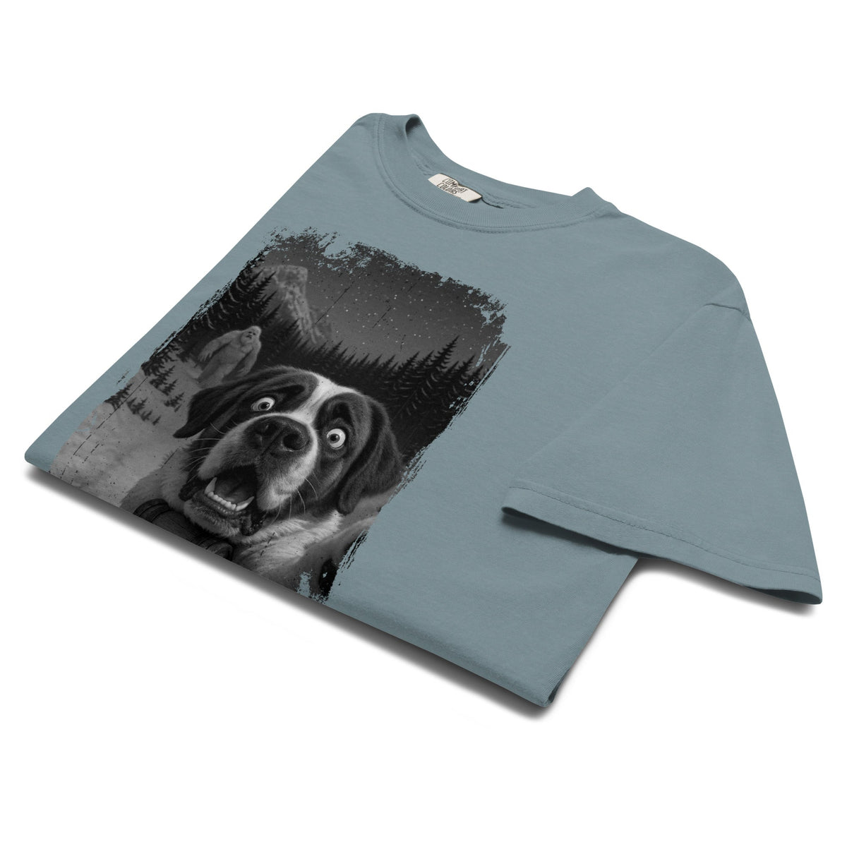 Abominable Snowman Saint Bernard Selfie T-shirt - Lucy + Norman