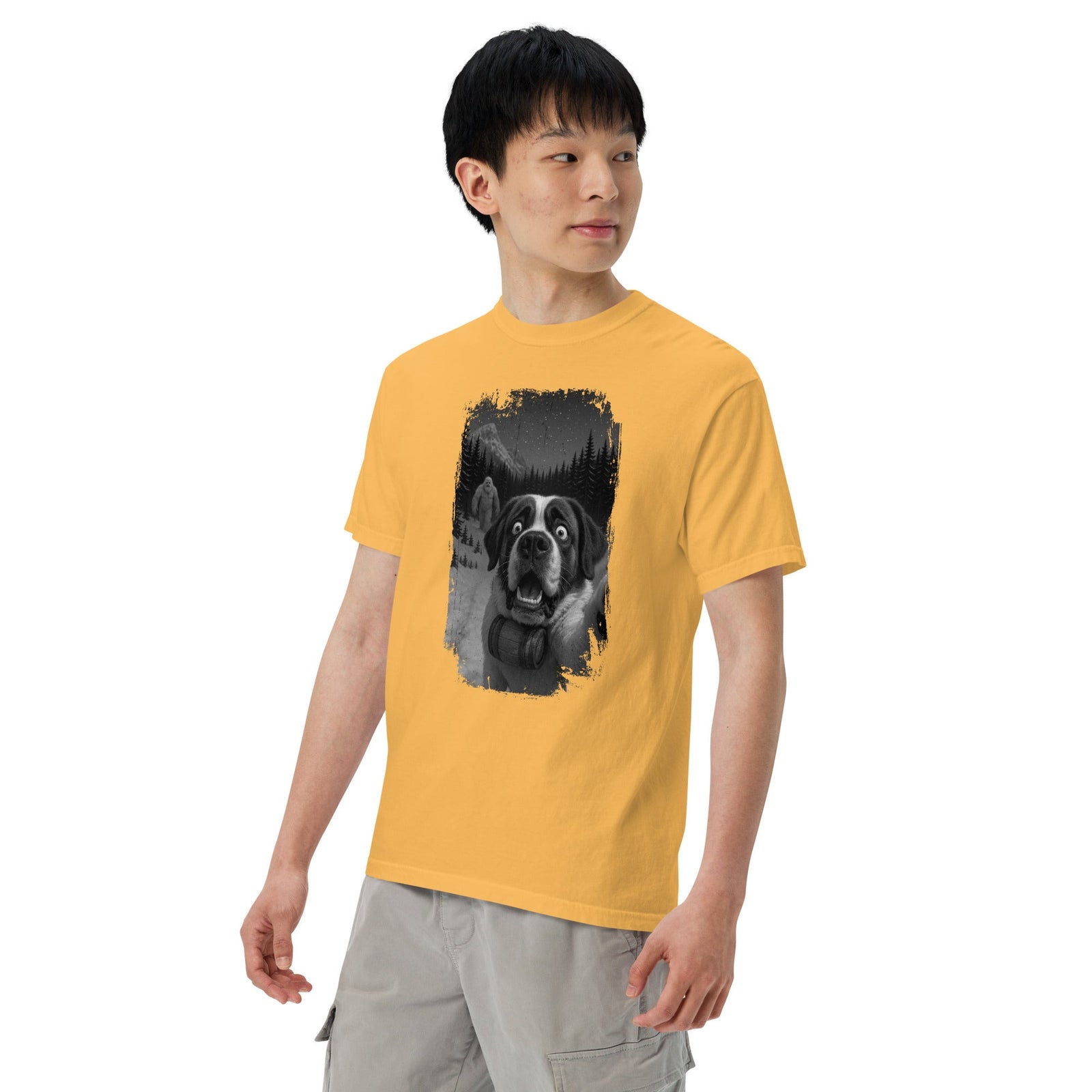 Abominable Snowman Saint Bernard Selfie T-shirt - Lucy + Norman