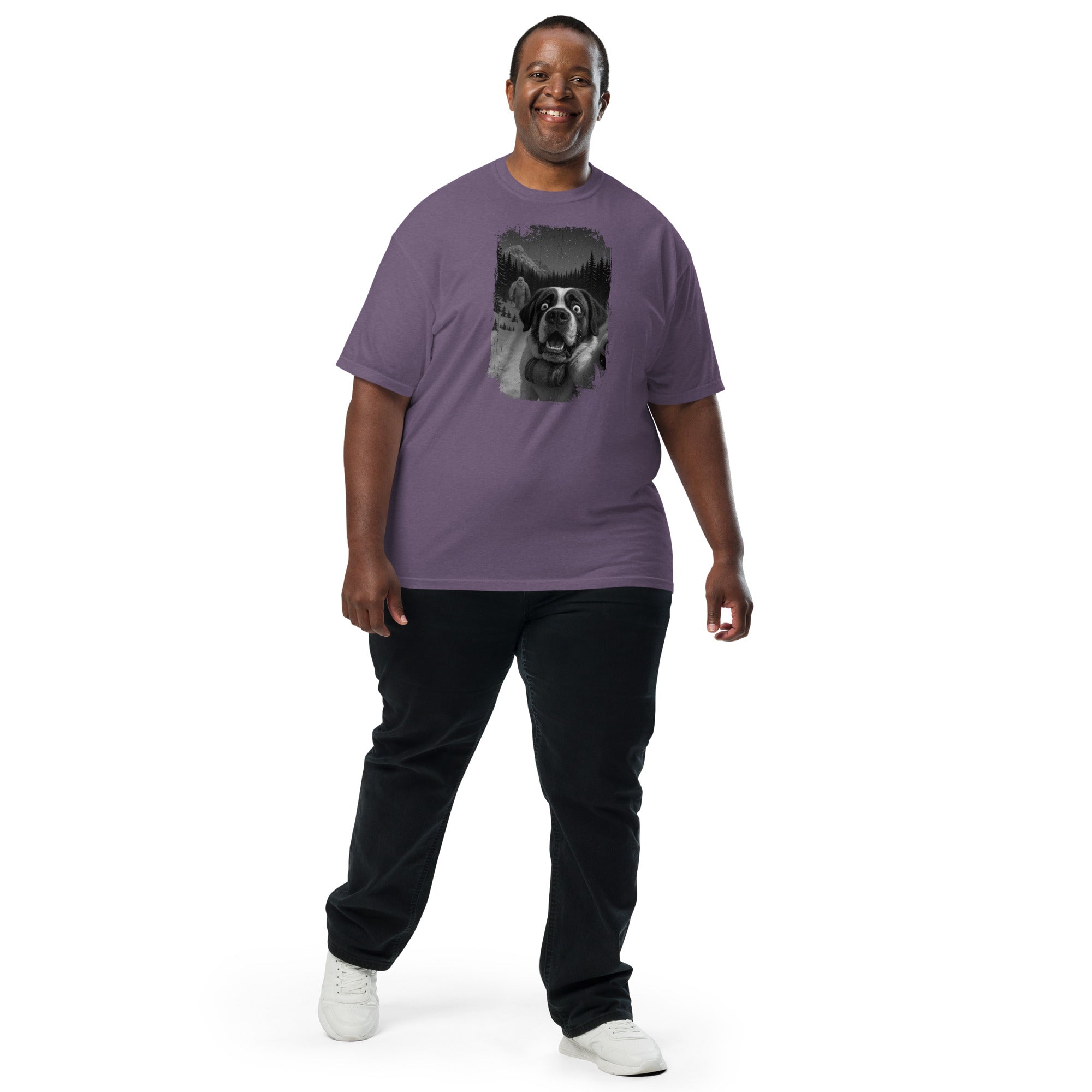 Abominable Snowman Saint Bernard Selfie T-shirt - Lucy + Norman