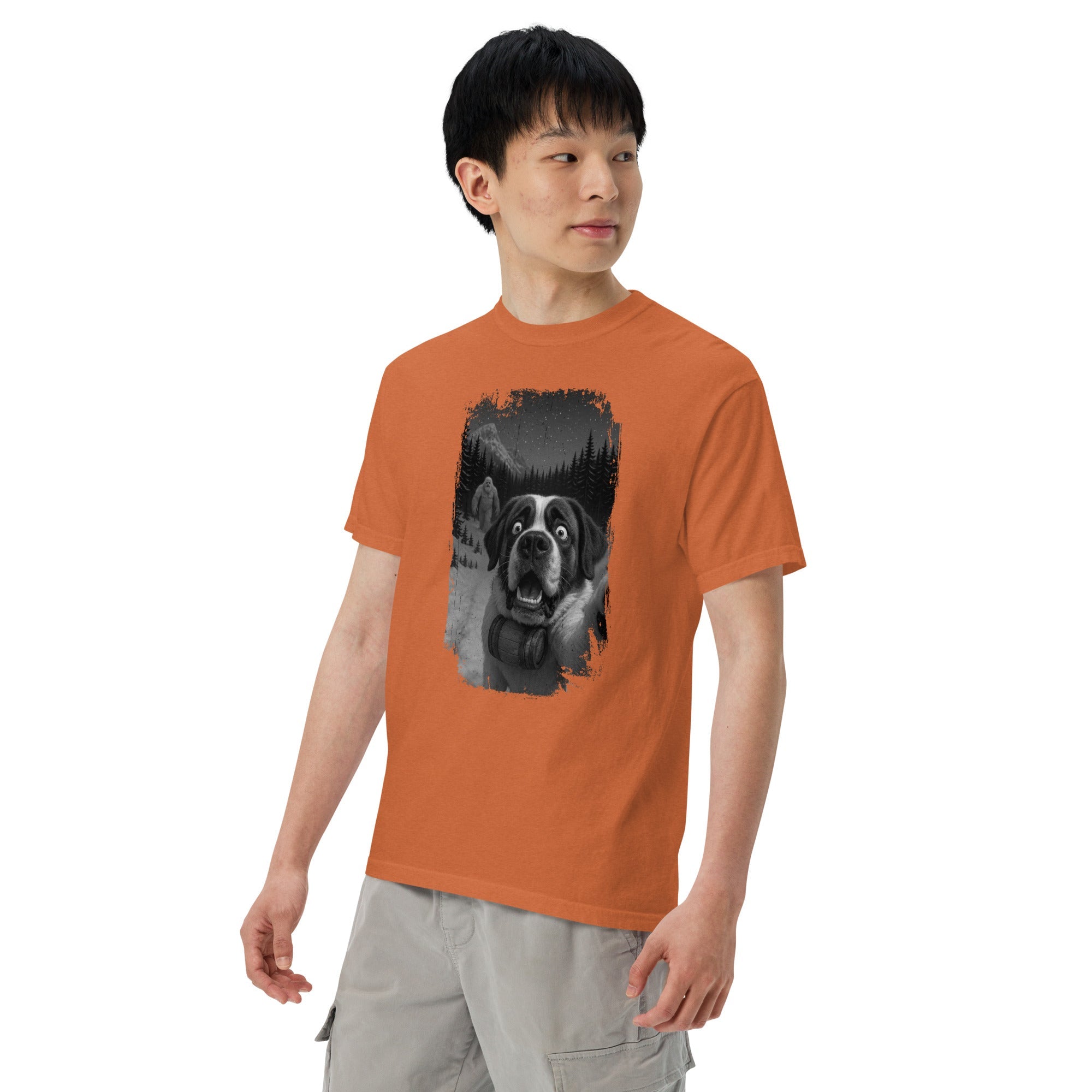 Abominable Snowman Saint Bernard Selfie T-shirt - Lucy + Norman