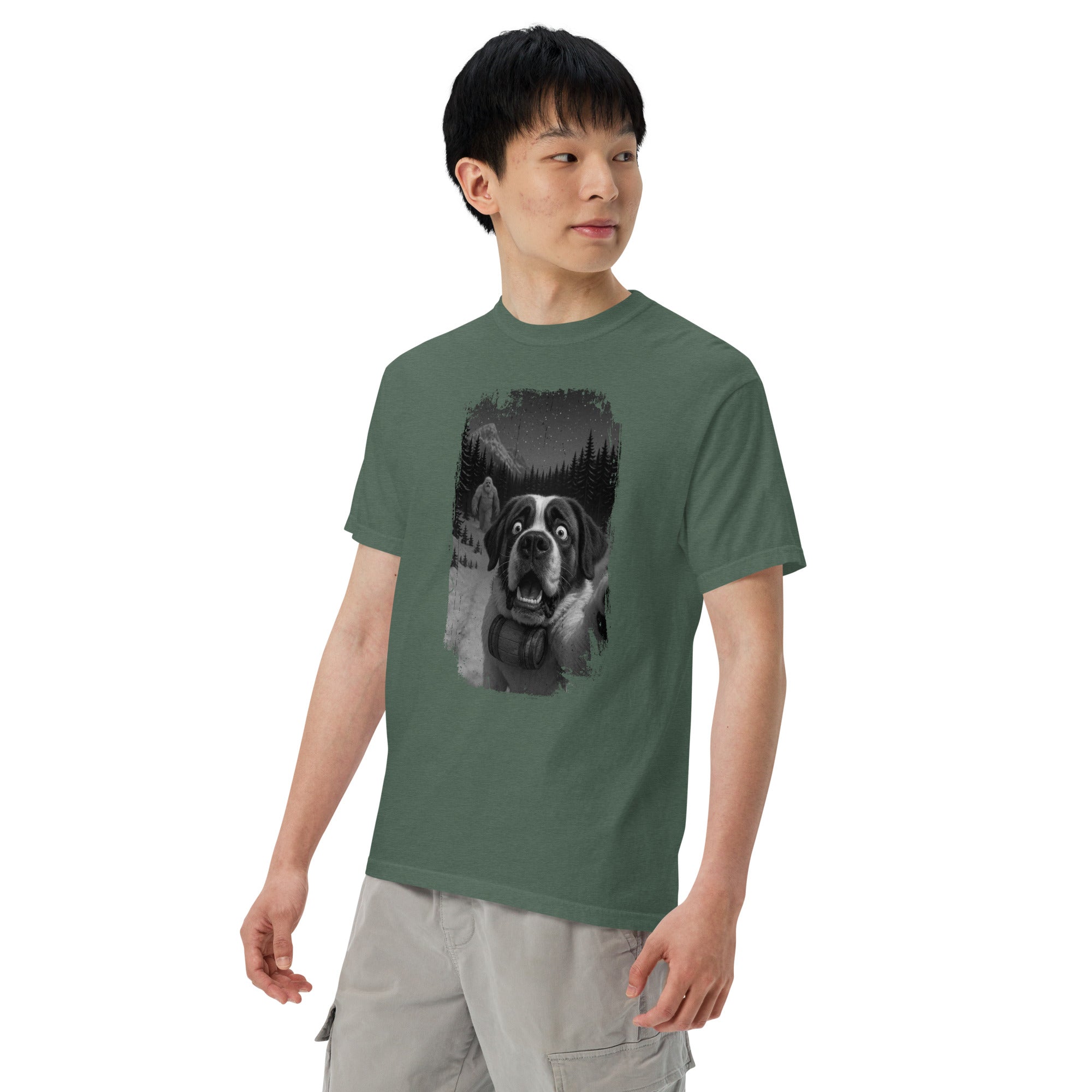 Abominable Snowman Saint Bernard Selfie T-shirt - Lucy + Norman