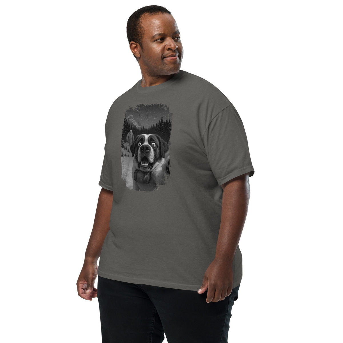 Abominable Snowman Saint Bernard Selfie T-shirt - Lucy + Norman