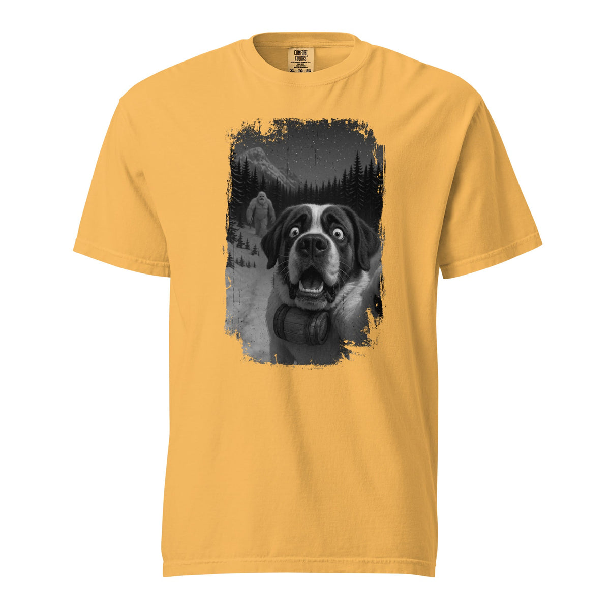 Abominable Snowman Saint Bernard Selfie T-shirt - Lucy + Norman