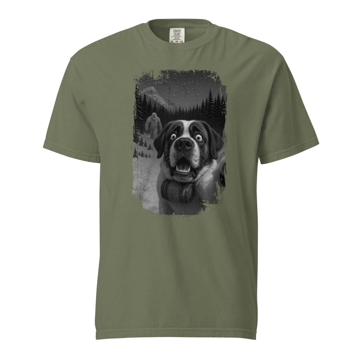 Abominable Snowman Saint Bernard Selfie T-shirt - Lucy + Norman