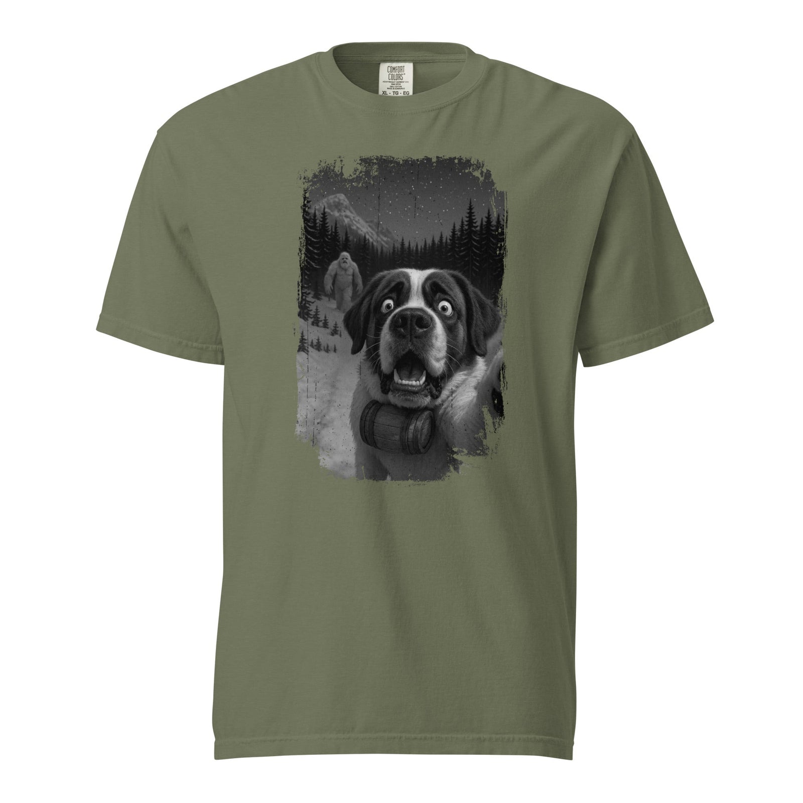 Abominable Snowman Saint Bernard Selfie T-shirt - Lucy + Norman