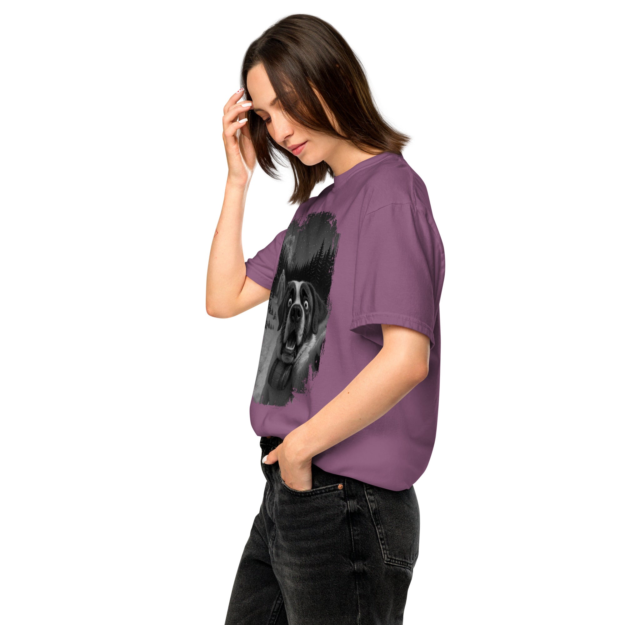 Abominable Snowman Saint Bernard Selfie T-shirt - Lucy + Norman