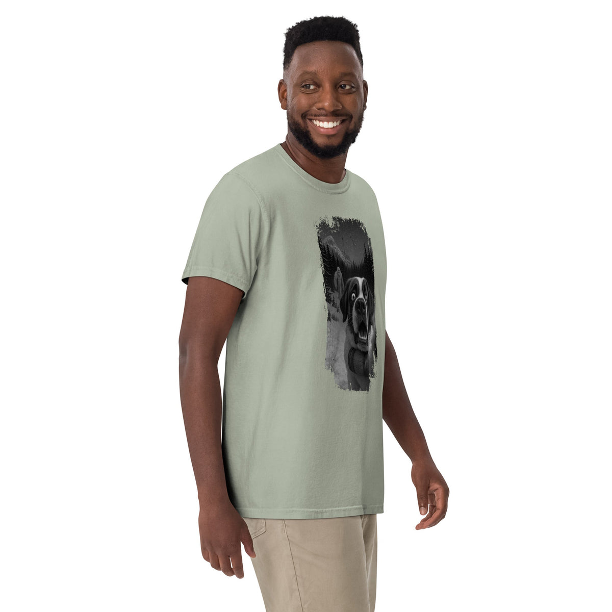 Abominable Snowman Saint Bernard Selfie T-shirt - Lucy + Norman