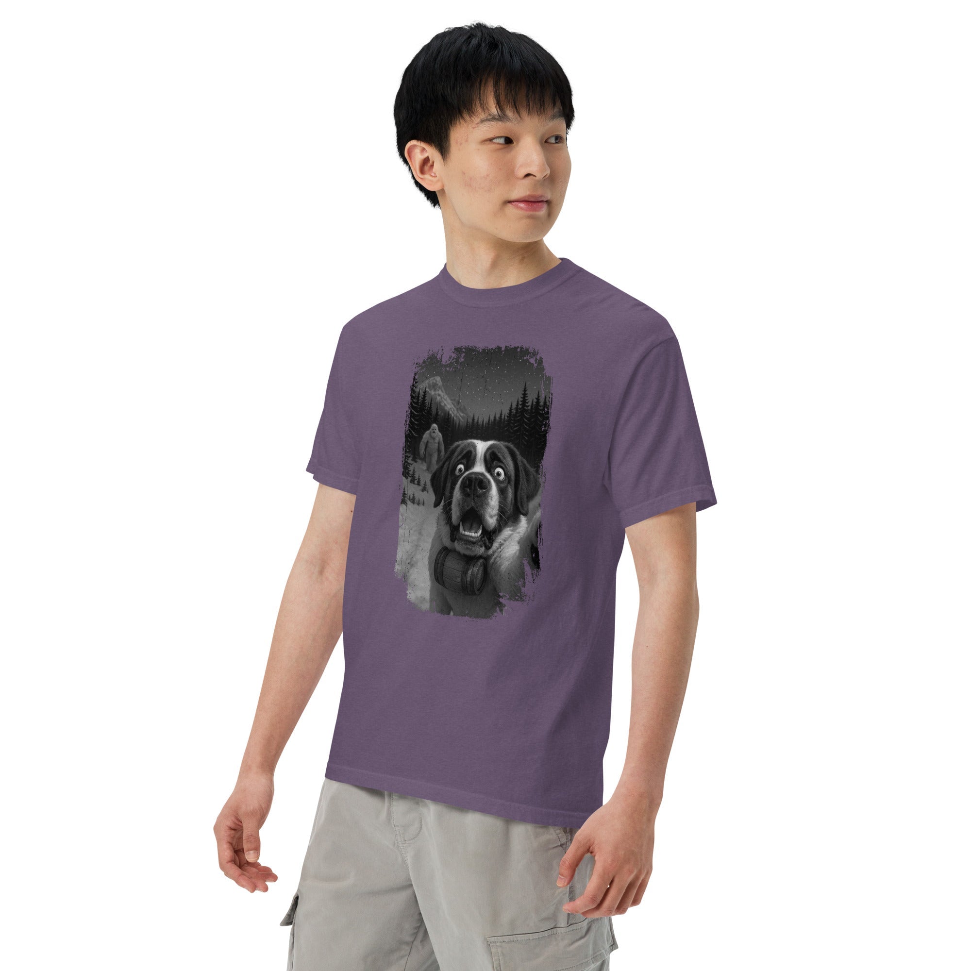 Abominable Snowman Saint Bernard Selfie T-shirt - Lucy + Norman