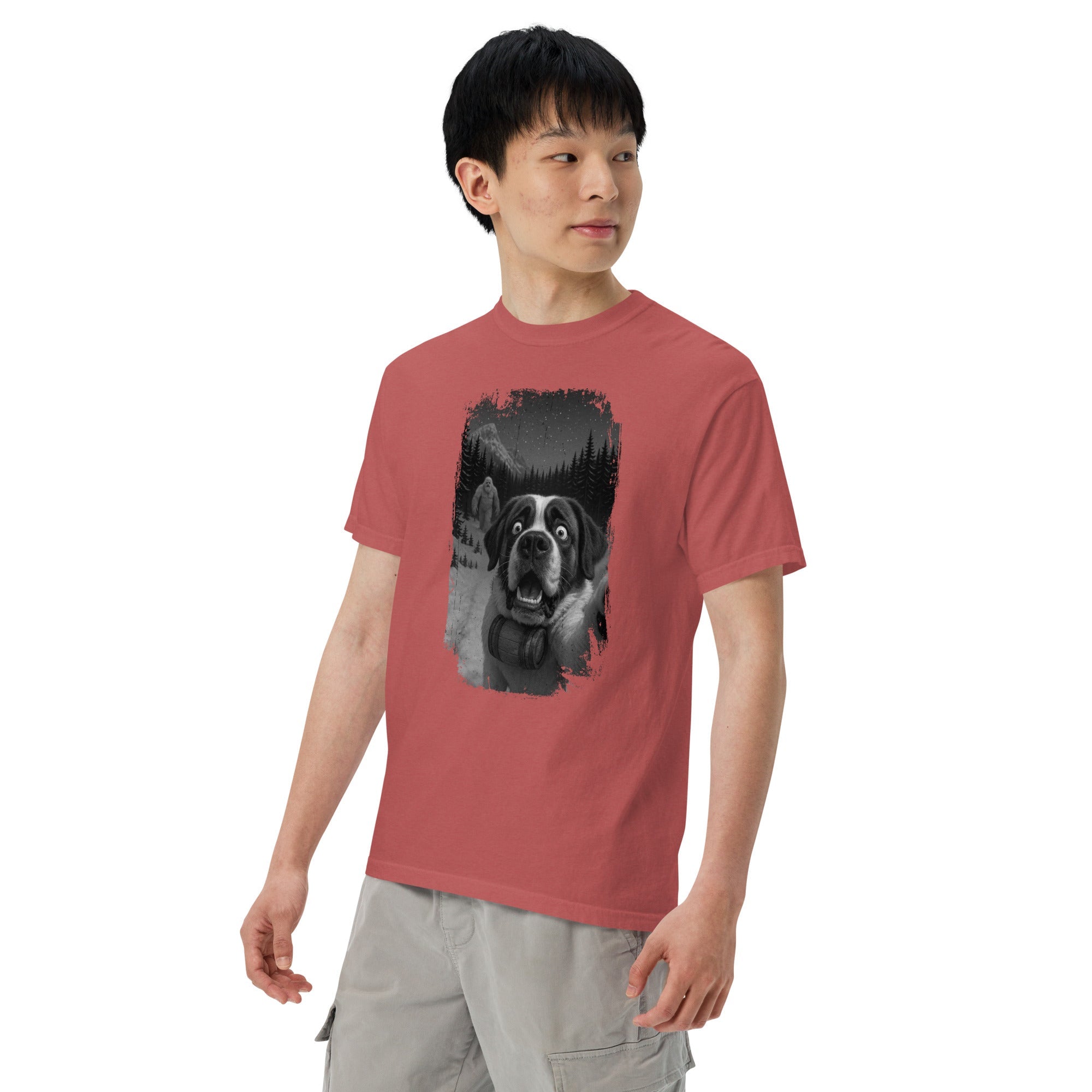 Abominable Snowman Saint Bernard Selfie T-shirt - Lucy + Norman