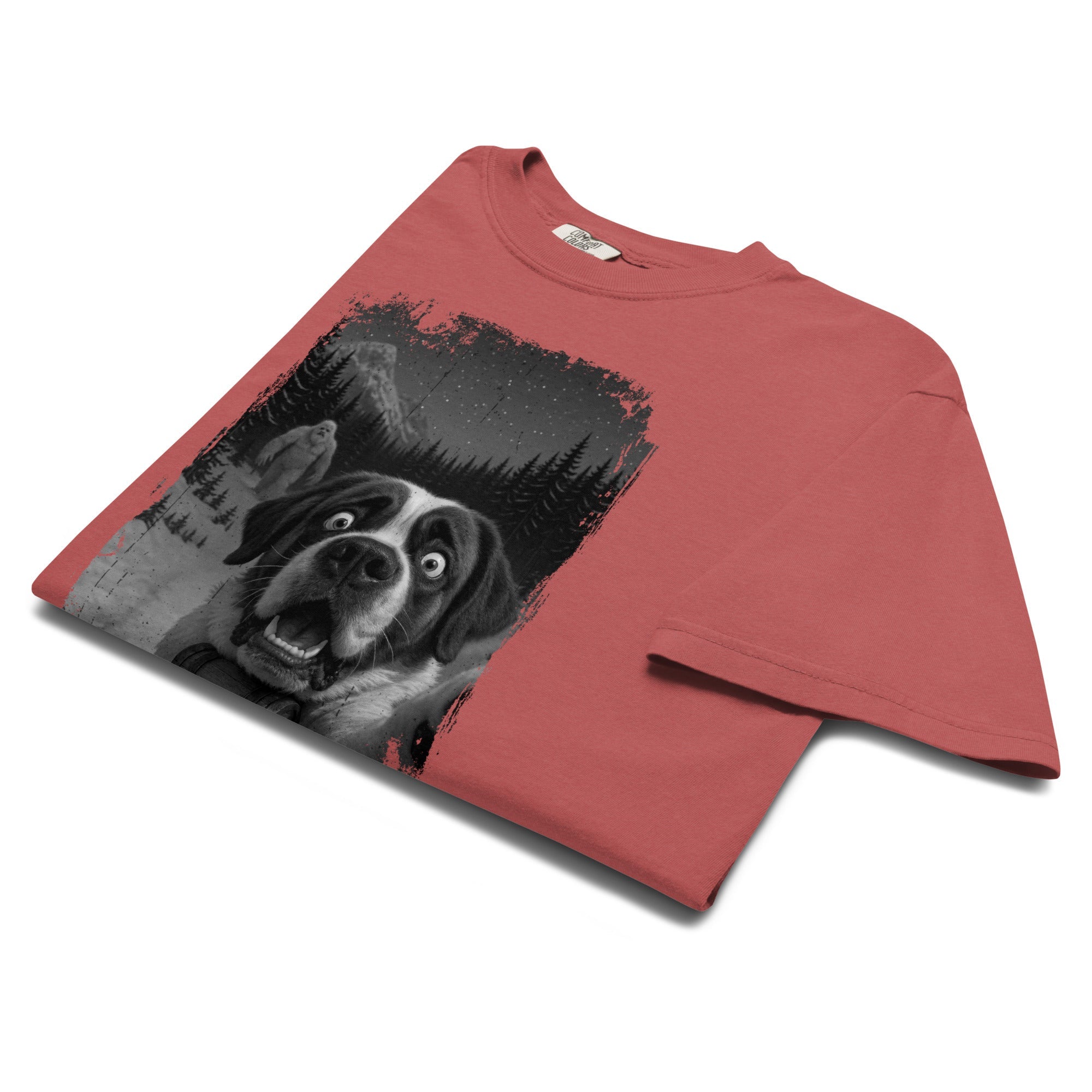 Abominable Snowman Saint Bernard Selfie T-shirt - Lucy + Norman