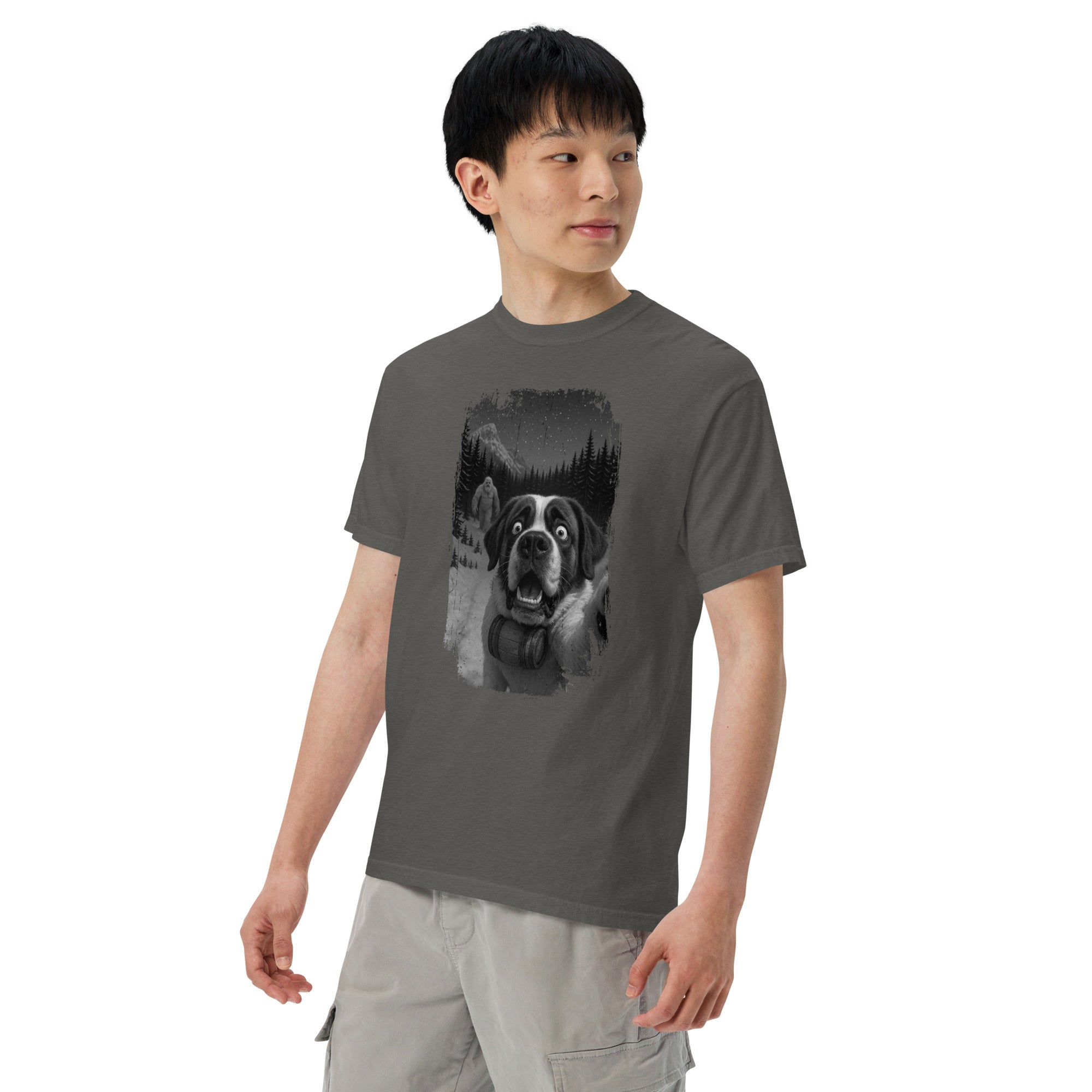 Abominable Snowman Saint Bernard Selfie T-shirt - Lucy + Norman